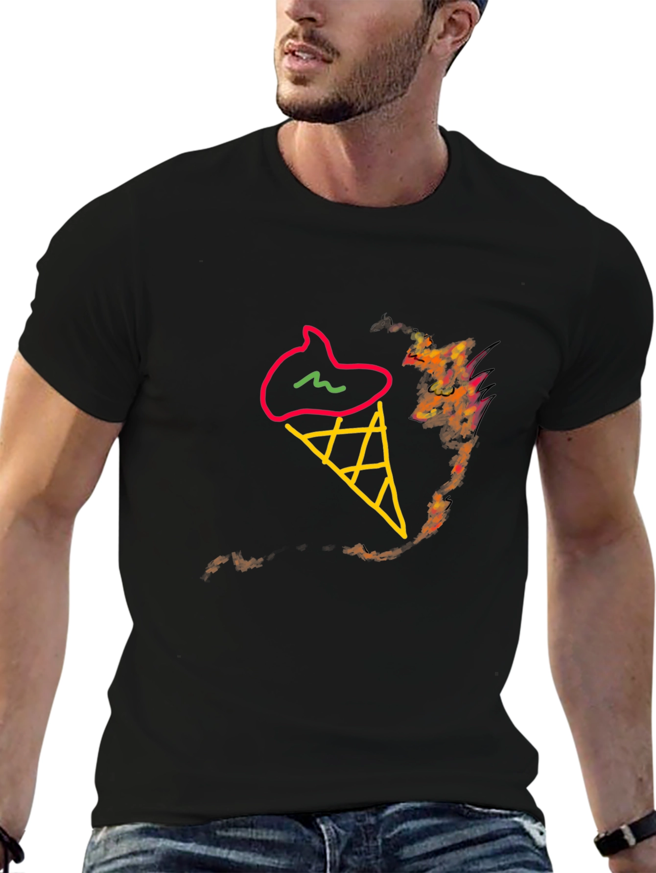 Ice Cream Cone Graphic Tee - Stylish & Unique