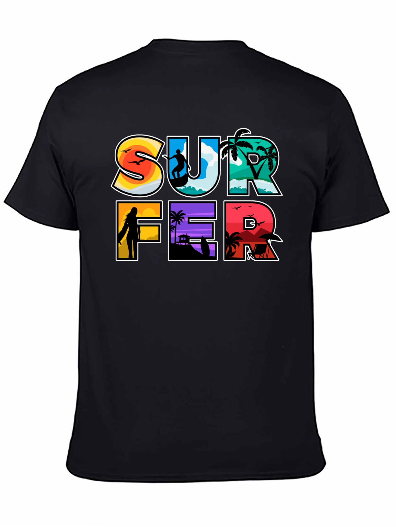 Surfer Graphic Tee - Beach Vibes T-Shirt