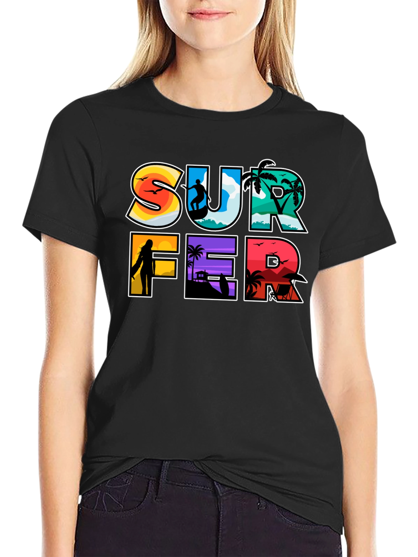 Surfer Graphic Tee - Beach Vibes T-Shirt