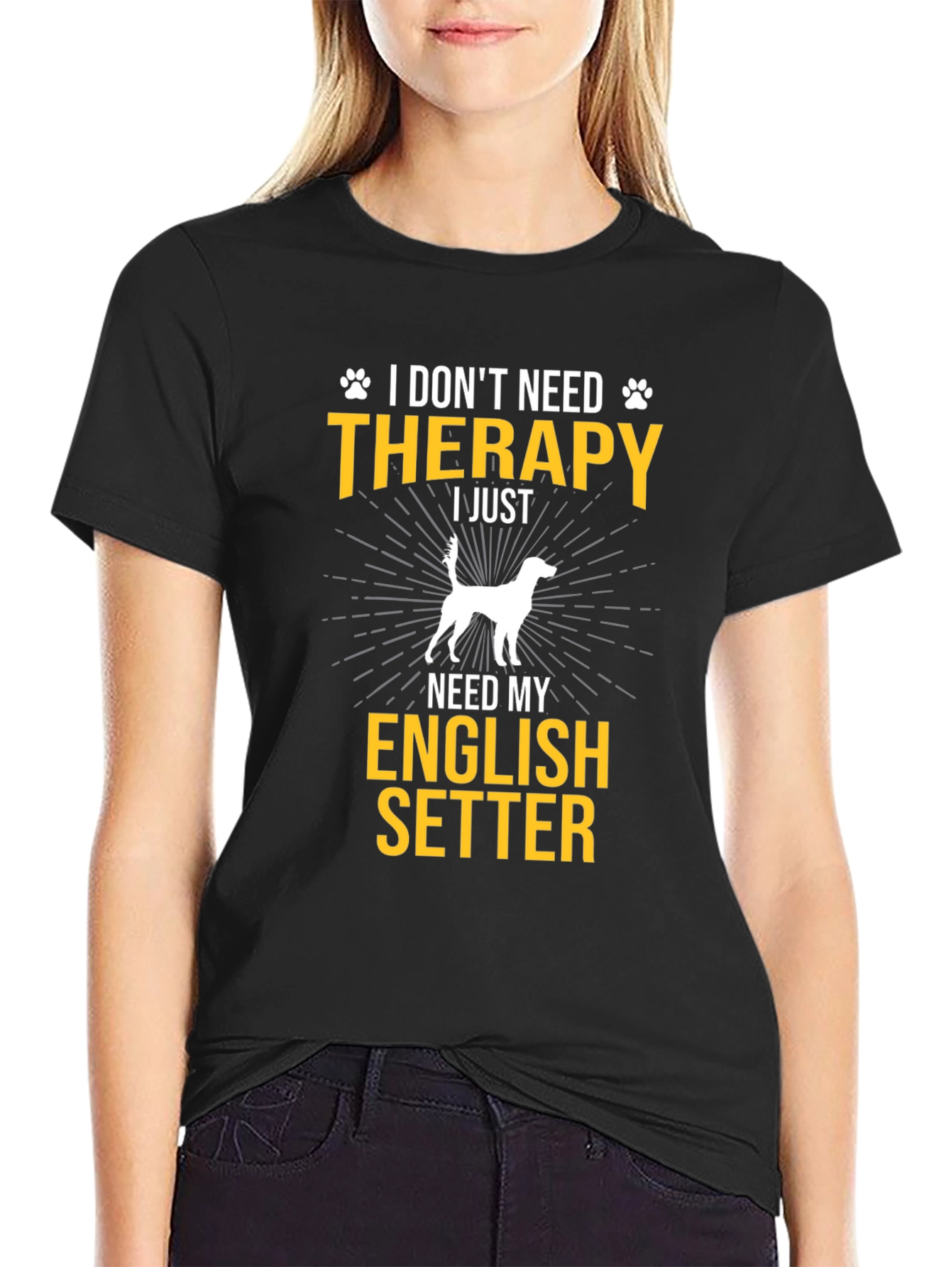 English Setter Dog T-Shirt - Therapy Alternative