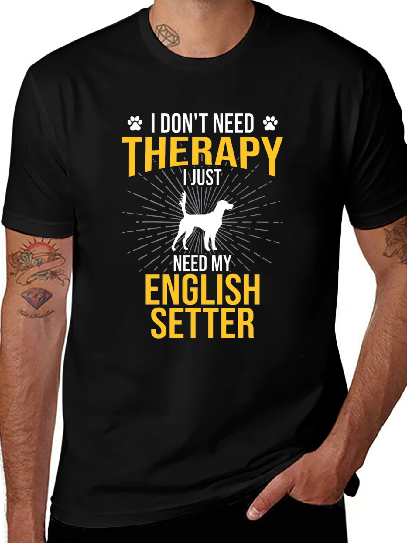 English Setter Dog T-Shirt - Therapy Alternative