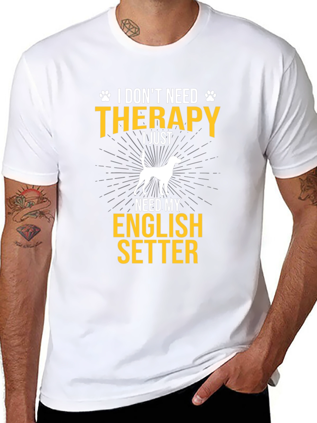 English Setter Dog T-Shirt - Therapy Alternative