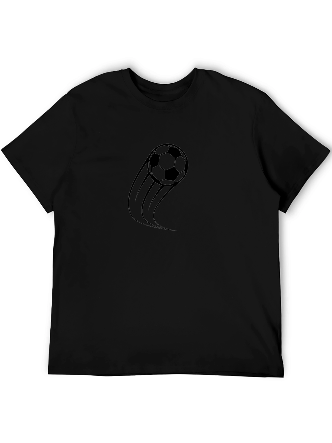 Soccer Ball Graphic Tee - Stylish Black T-Shirt