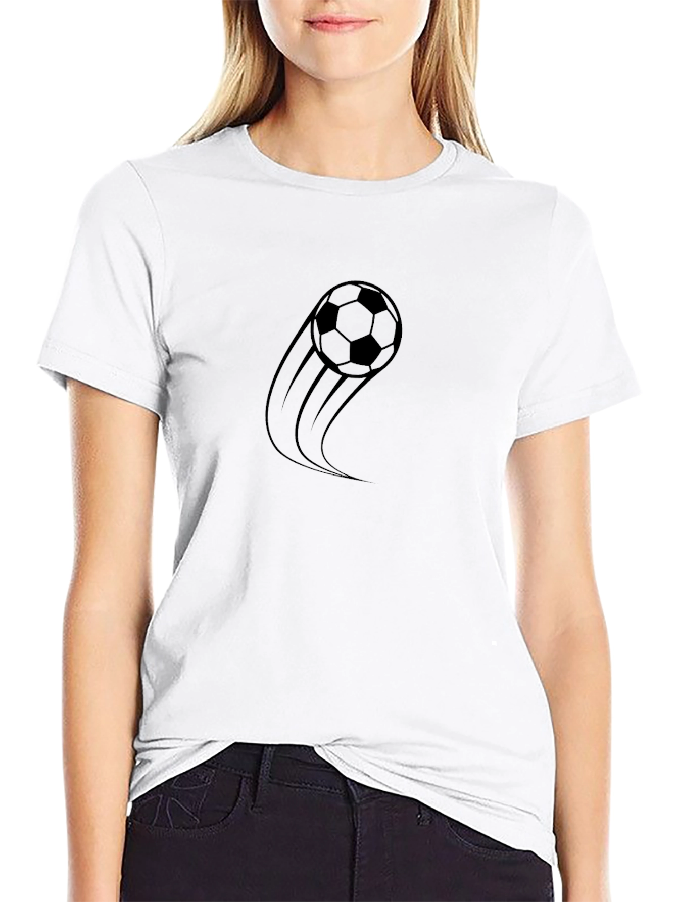 Soccer Ball Graphic Tee - Stylish Black T-Shirt