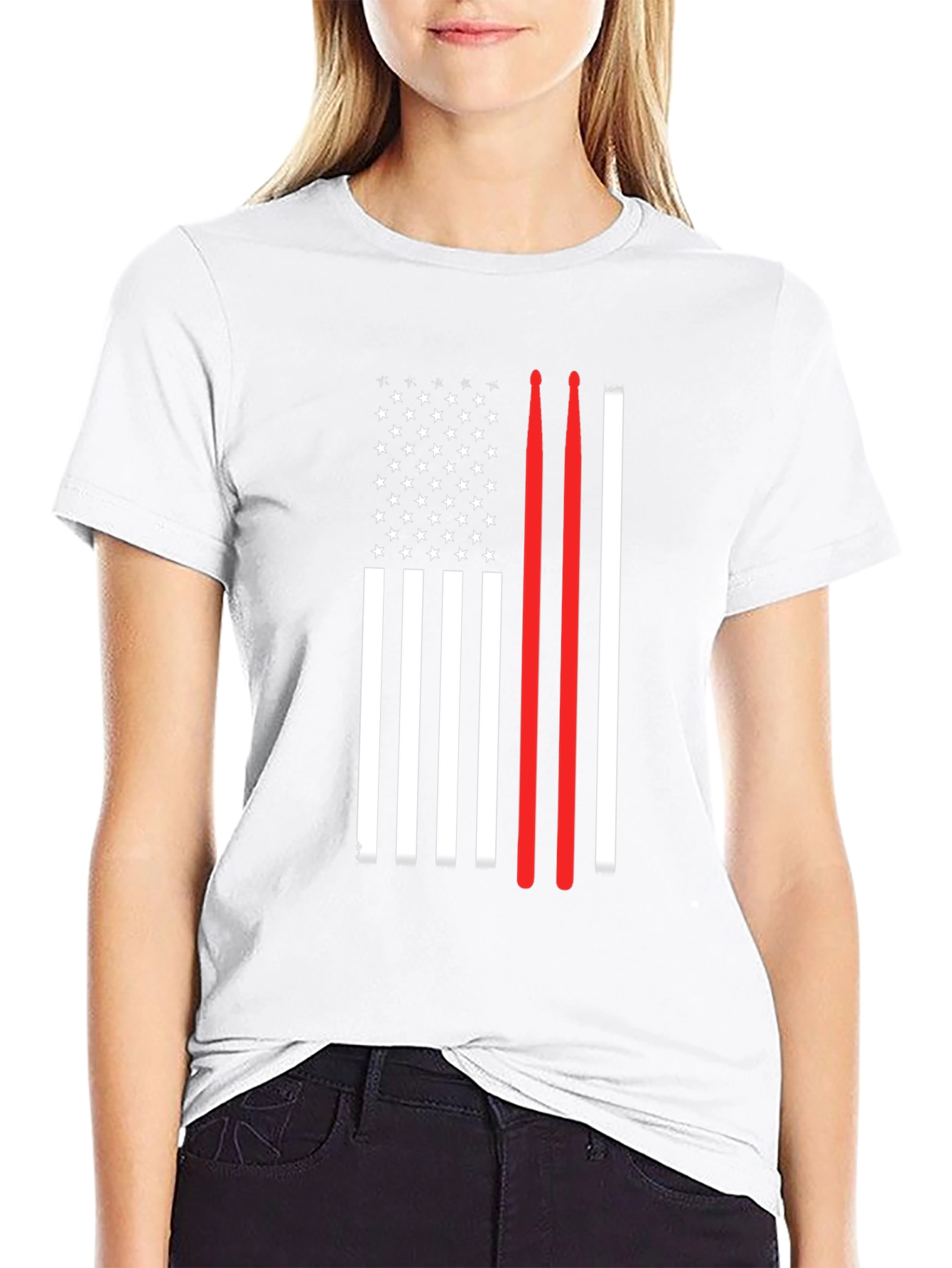 American Flag Drummer T-Shirt