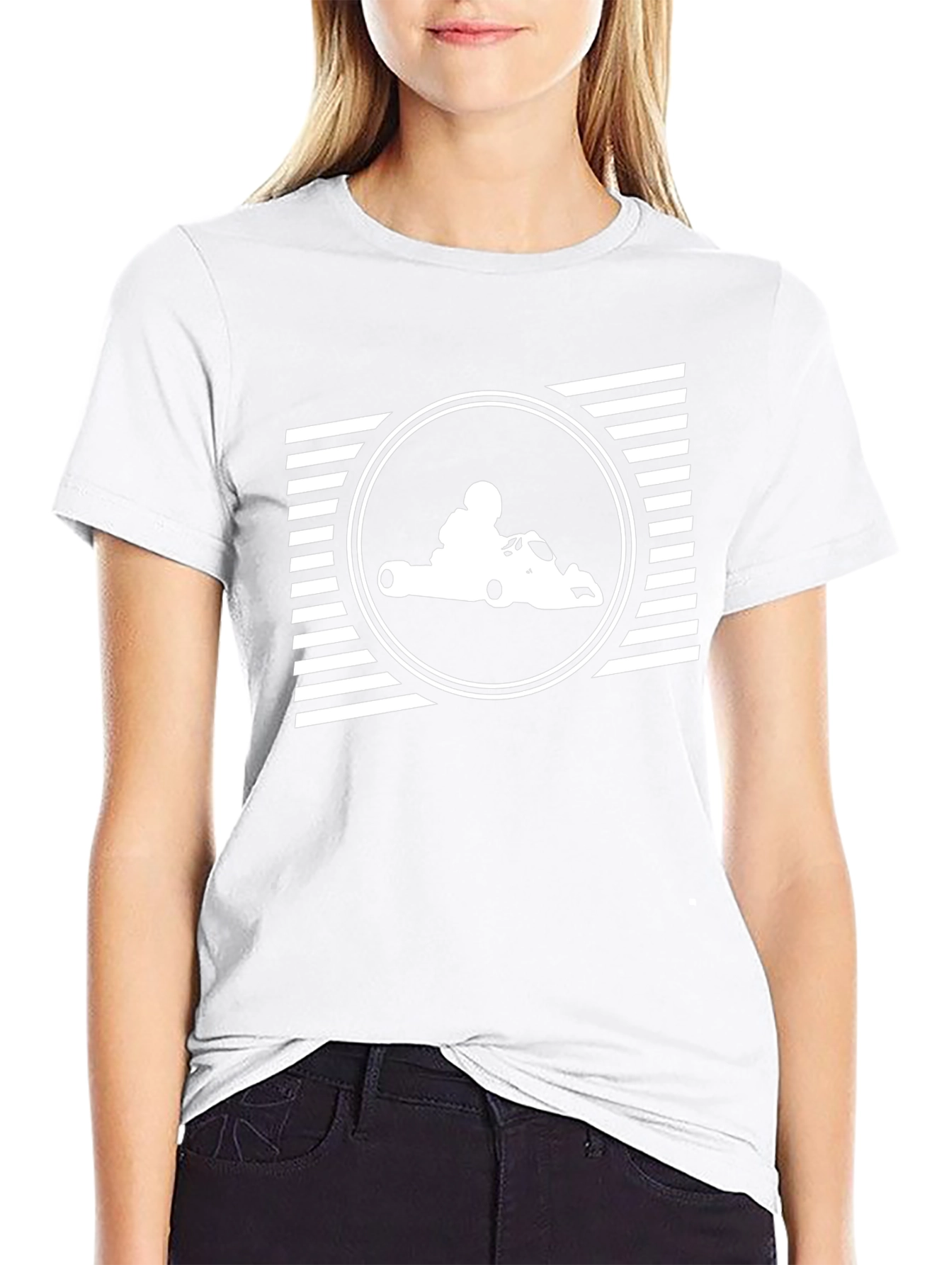 Go-Kart Racing Graphic Tee - Black Cotton T-Shirt