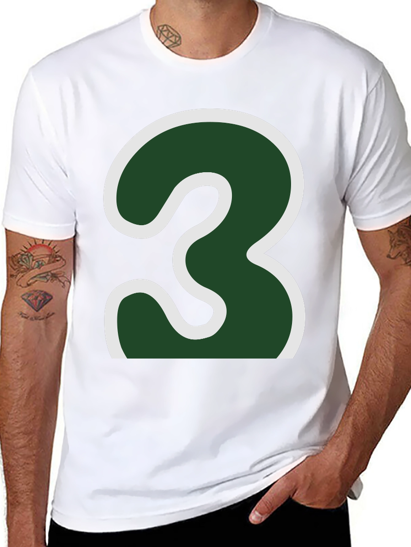 Number 3 Graphic Tee - Bold Statement Shirt