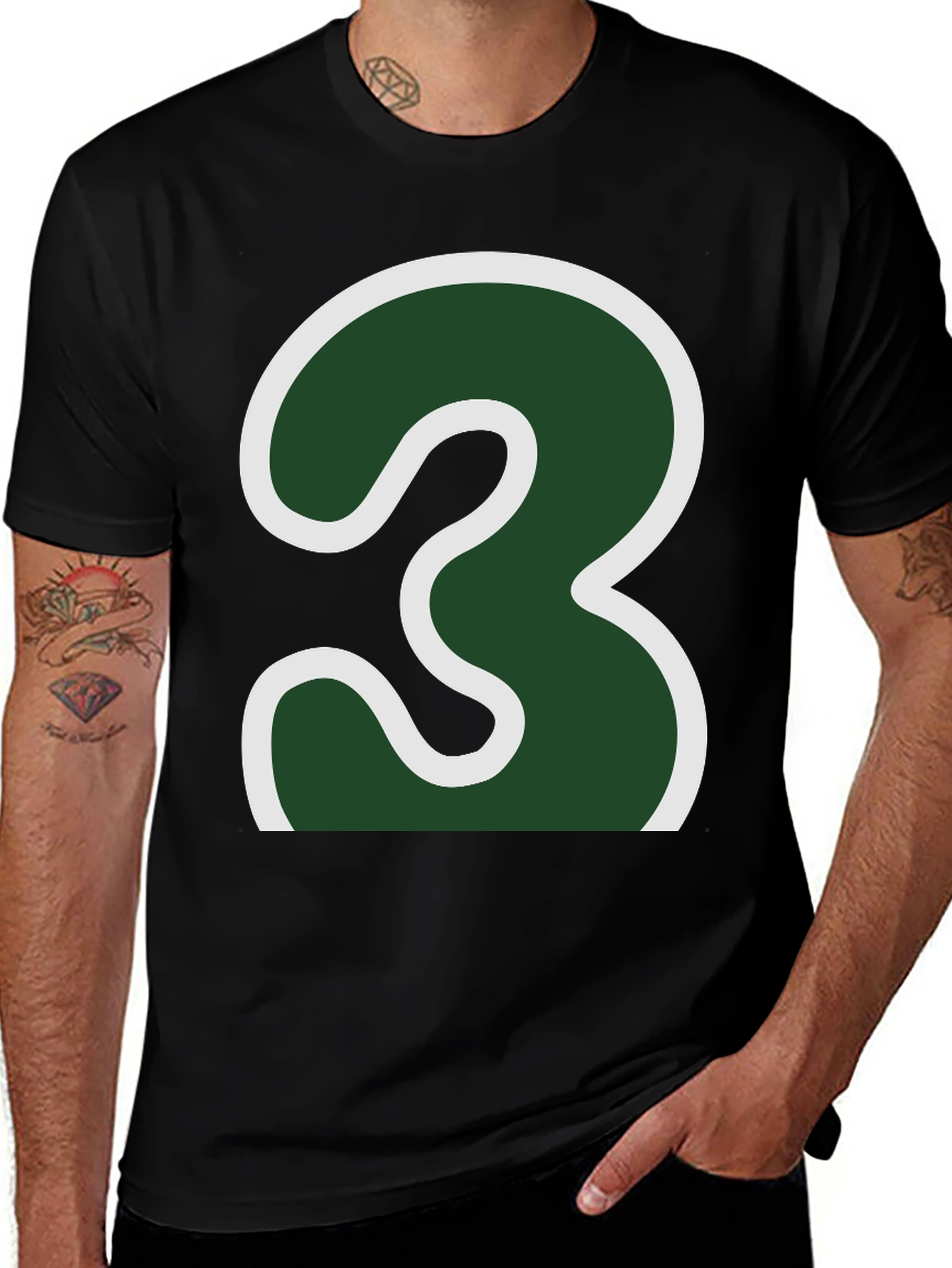 Number 3 Graphic Tee - Bold Statement Shirt
