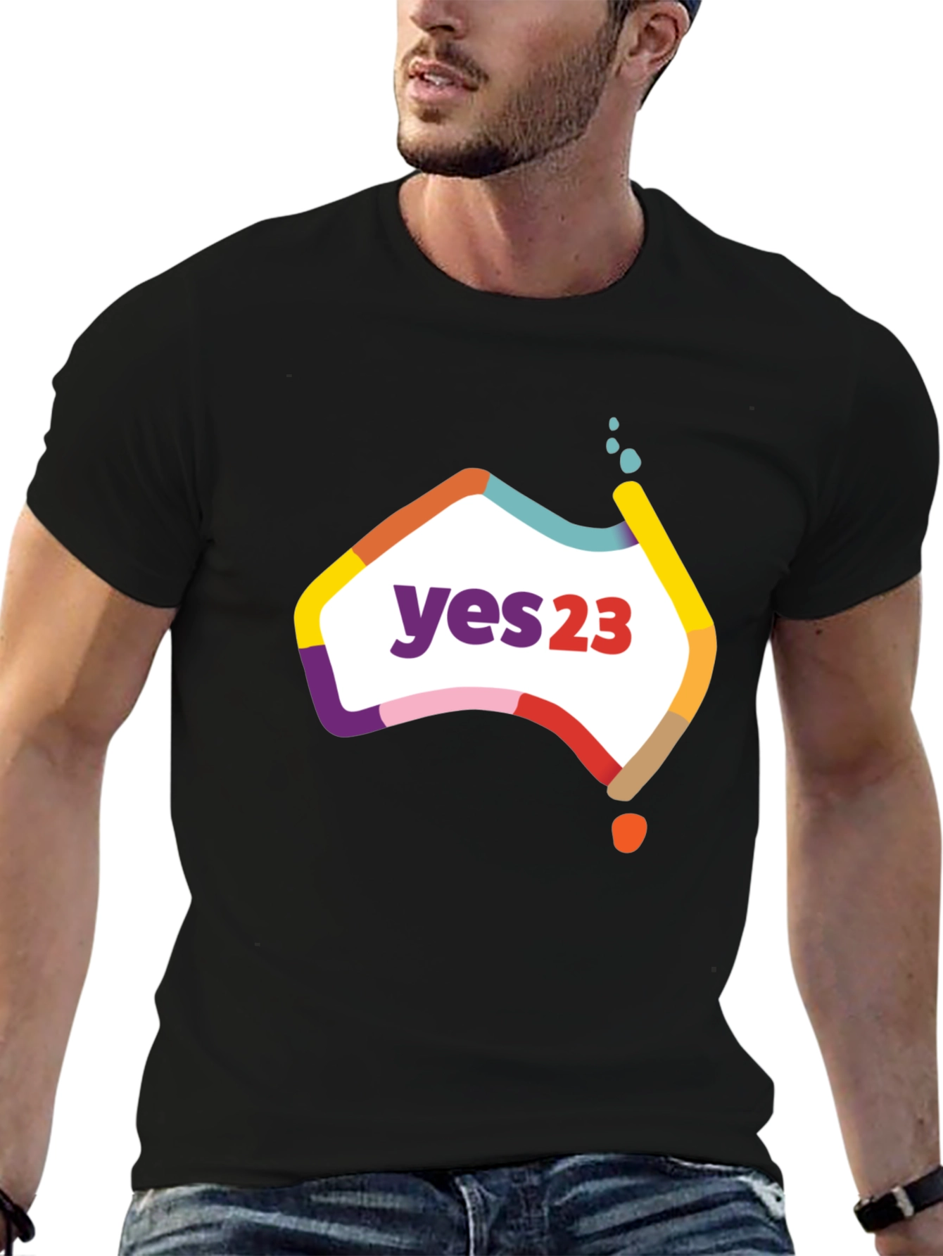 Yes23 Australia Map T-Shirt - Referendum Support Tee