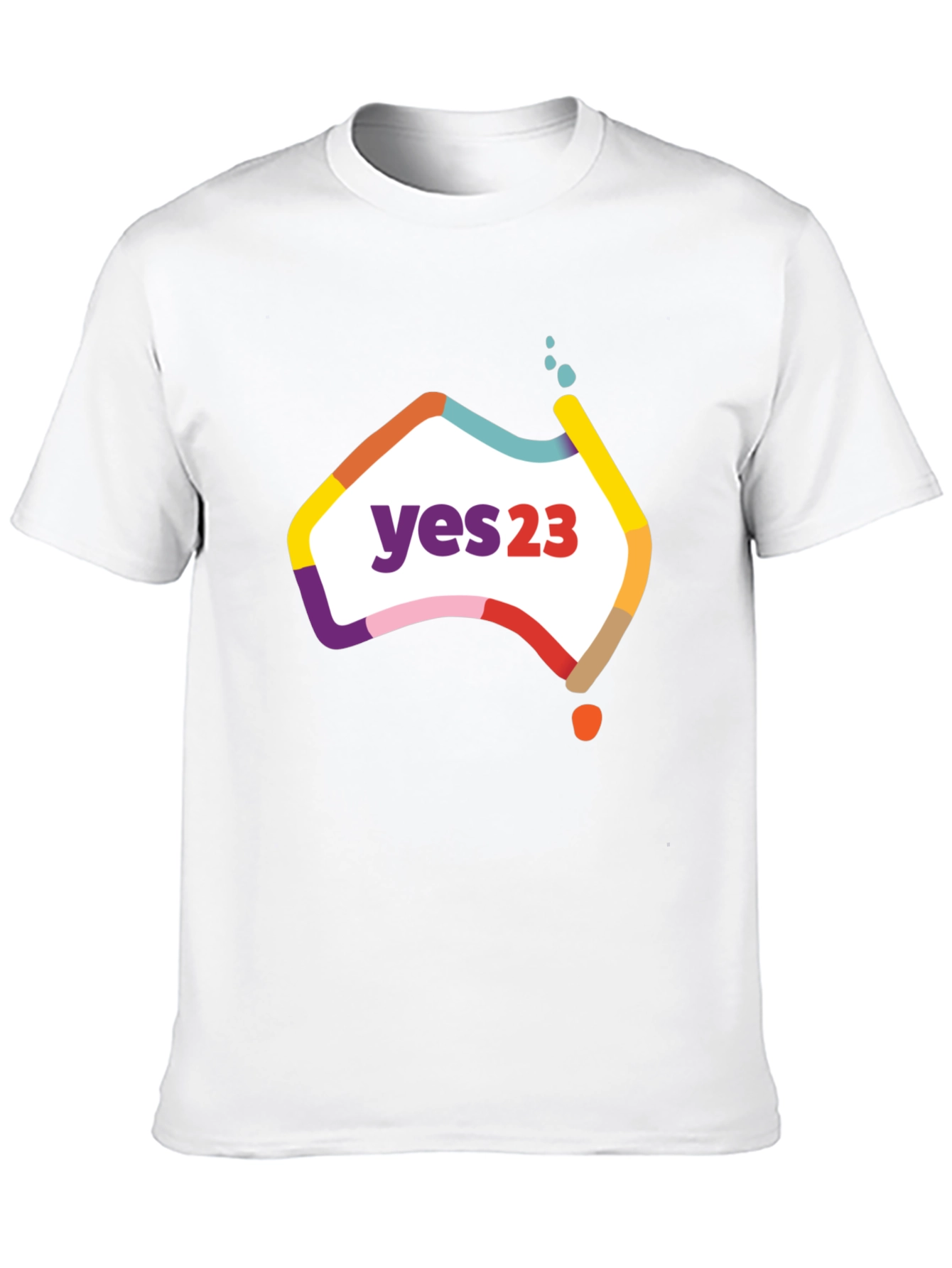 Yes23 Australia Map T-Shirt - Referendum Support Tee