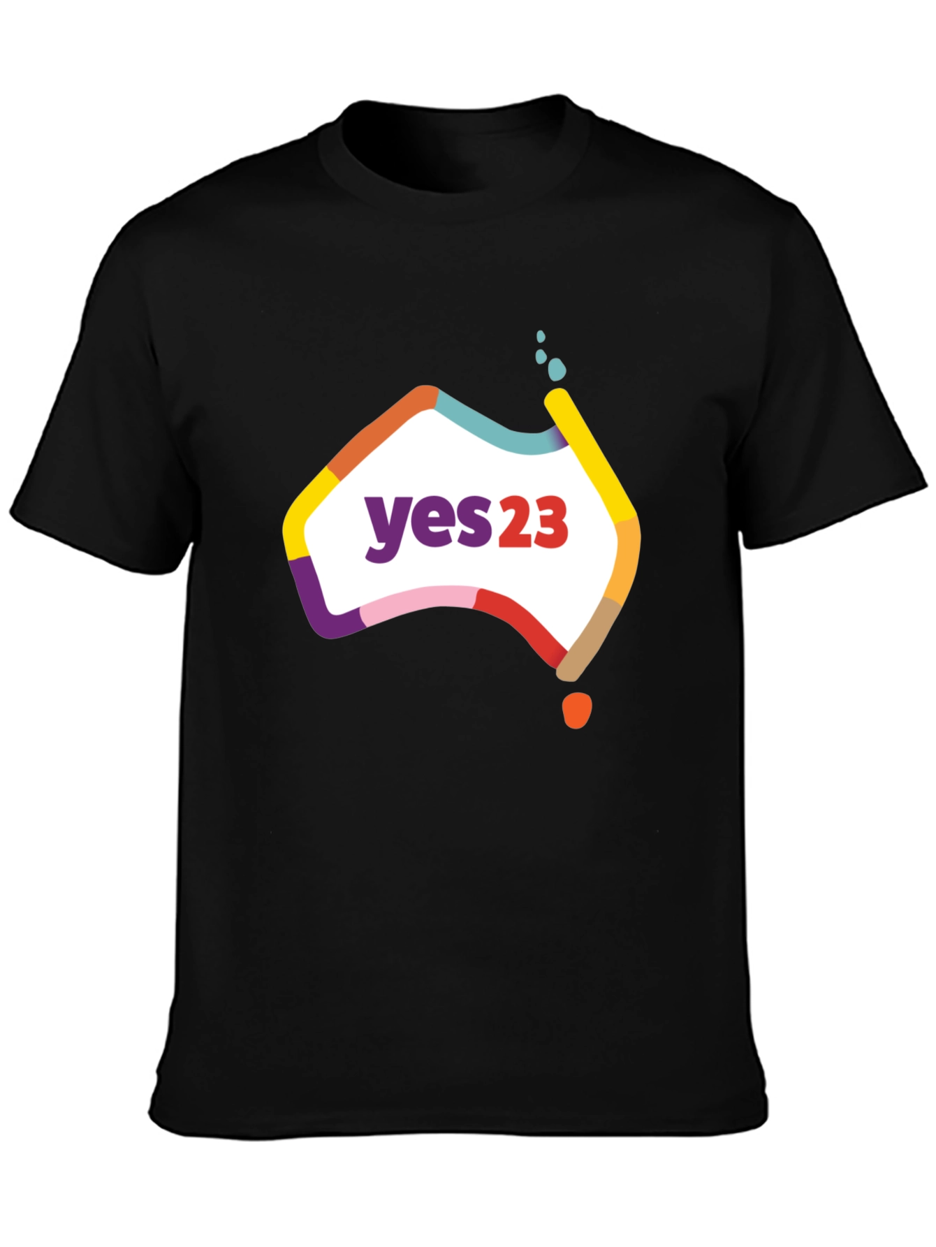 Yes23 Australia Map T-Shirt - Referendum Support Tee