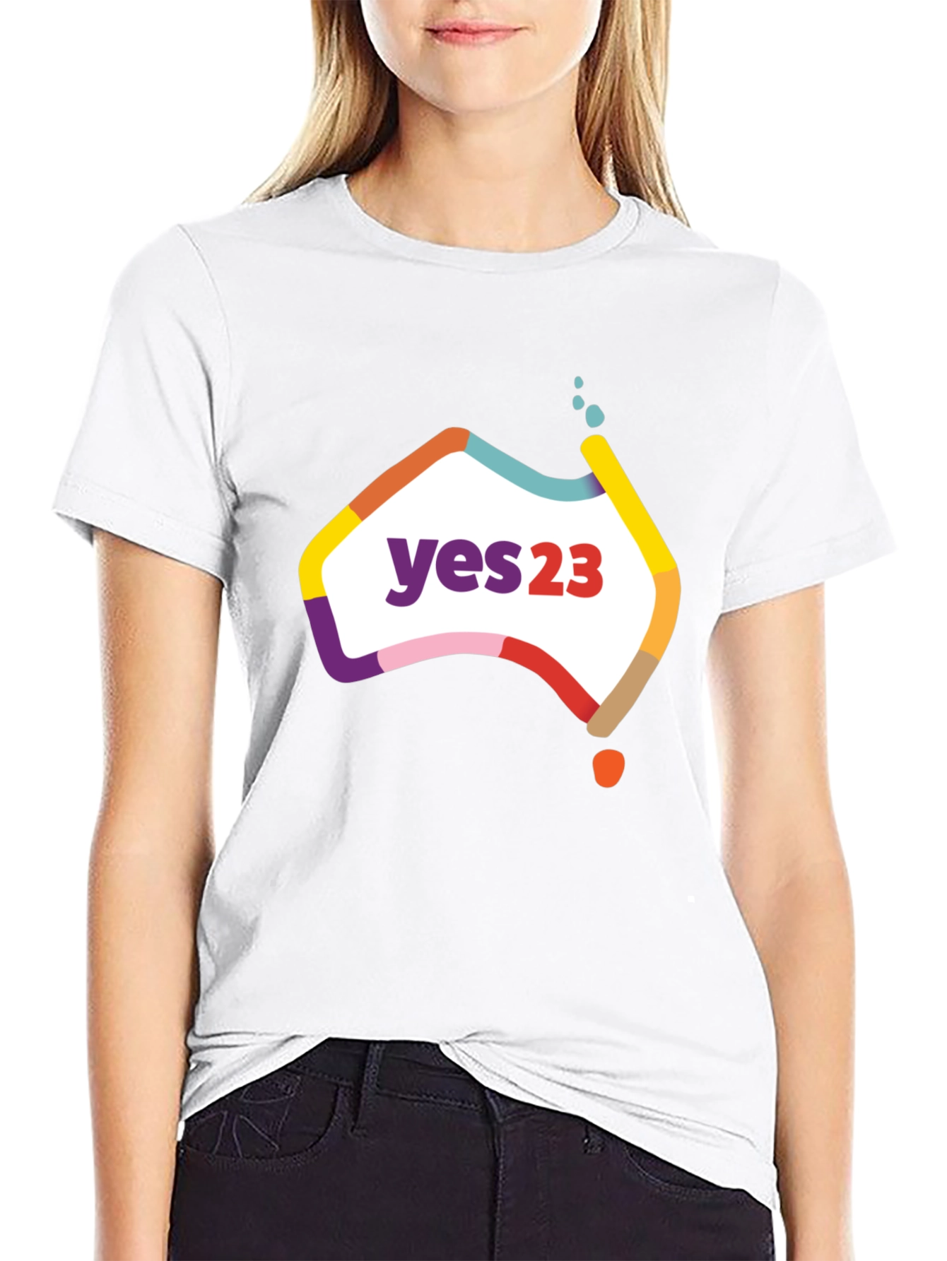Yes23 Australia Map T-Shirt - Referendum Support Tee