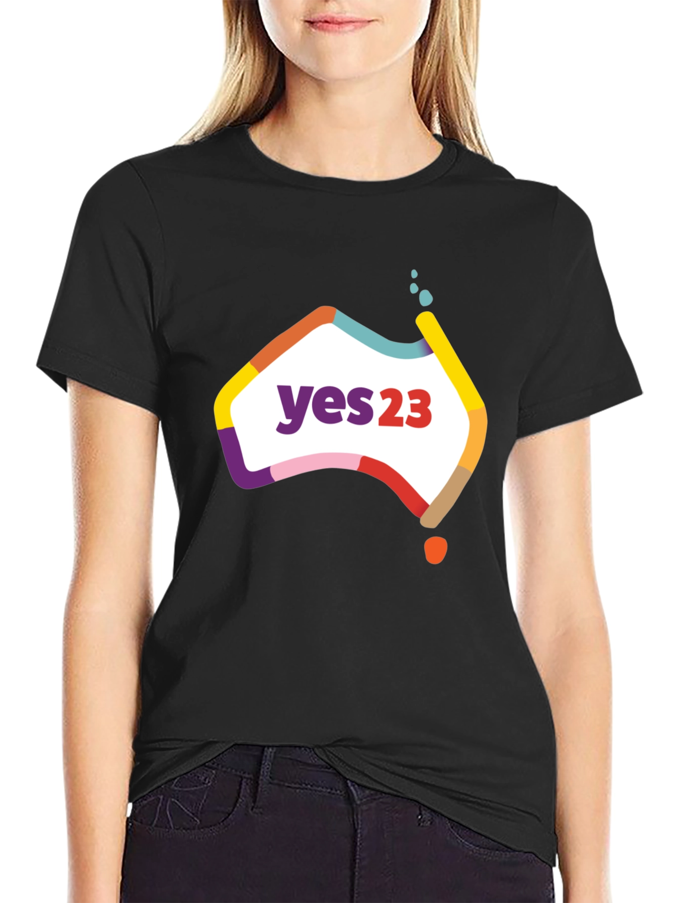 Yes23 Australia Map T-Shirt - Referendum Support Tee