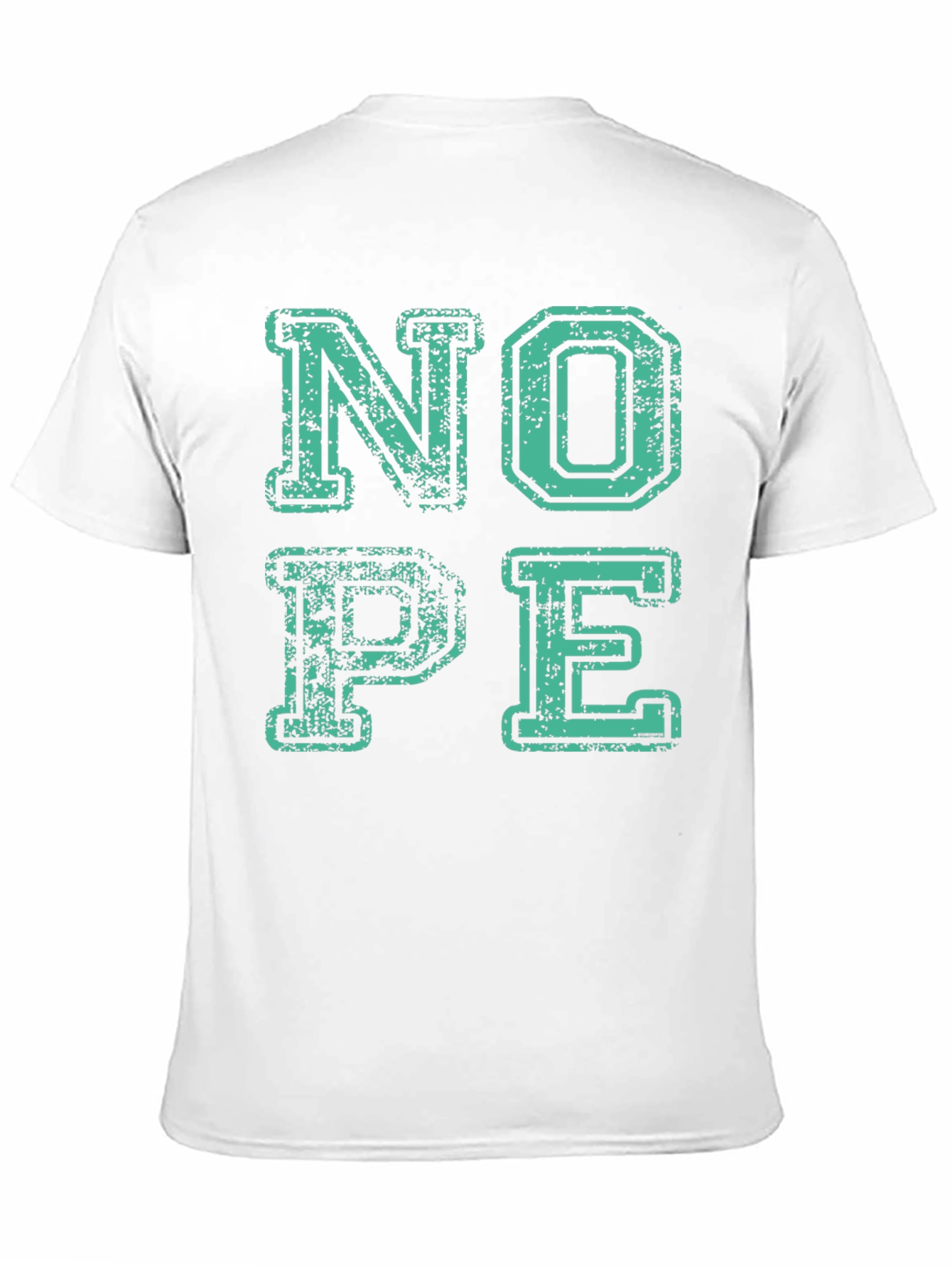 Nope Graphic T-Shirt - Casual Crew Neck Tee
