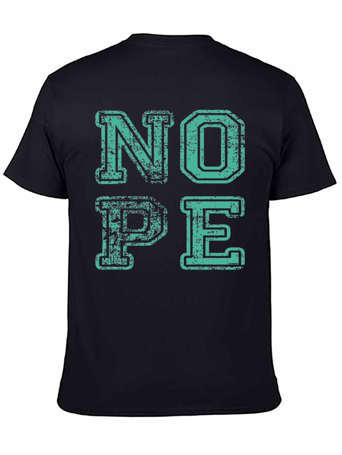 Nope Graphic T-Shirt - Casual Crew Neck Tee