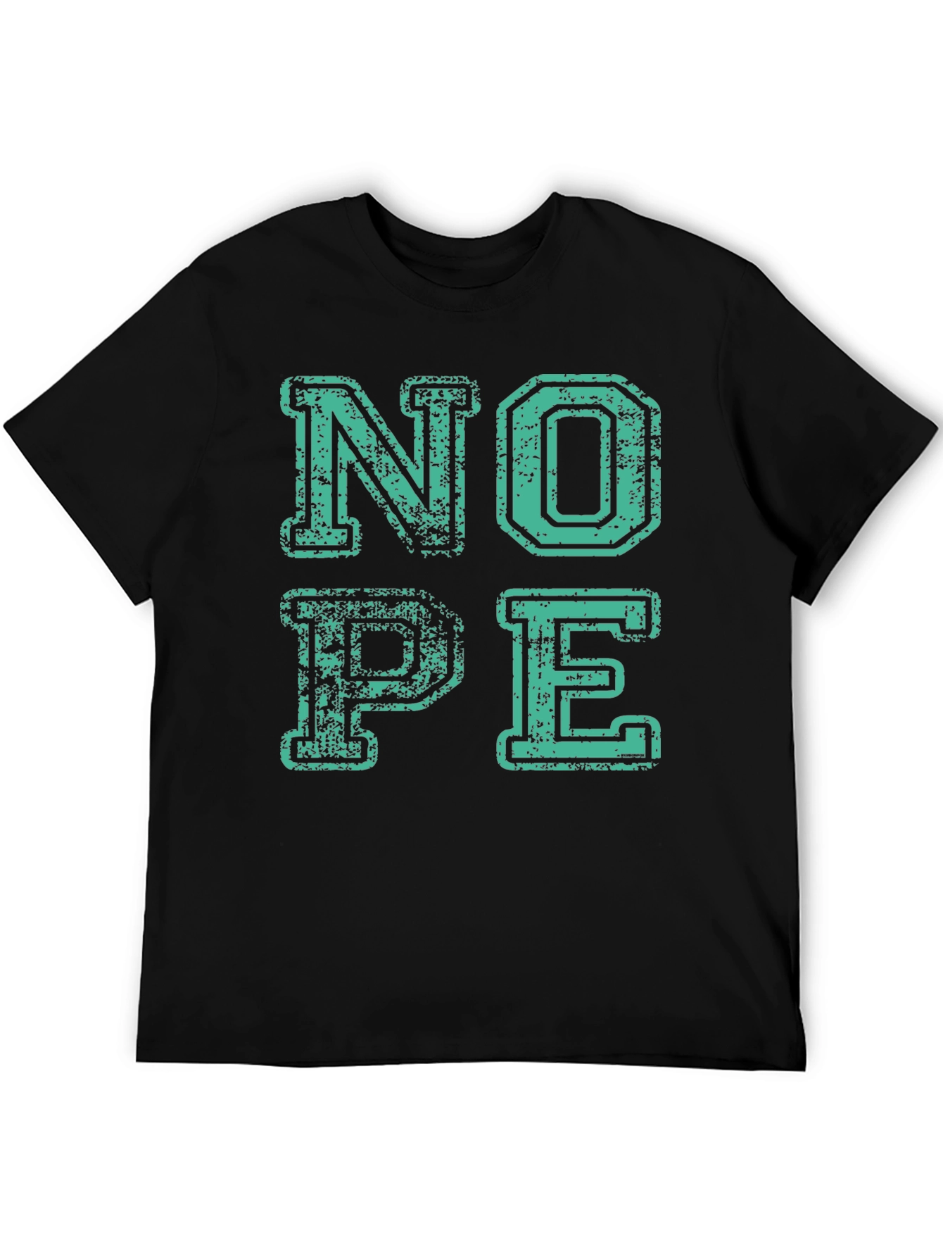 Nope Graphic T-Shirt - Casual Crew Neck Tee