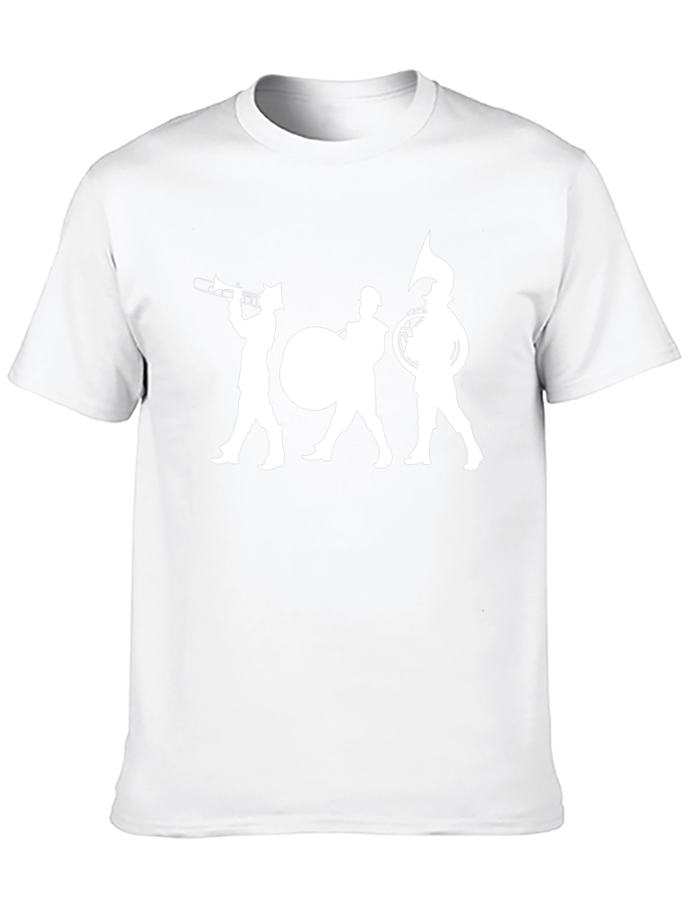 Marching Band Silhouette Black T-Shirt