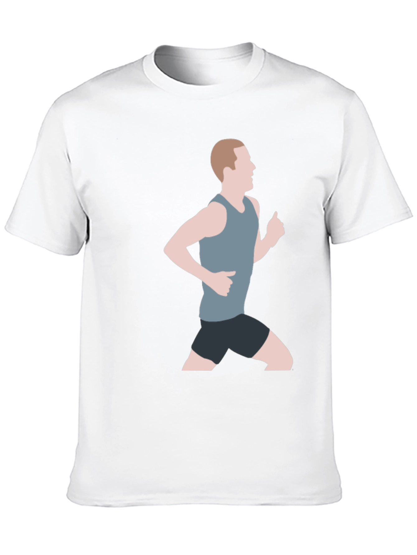 Black Tee with Runner Graphic