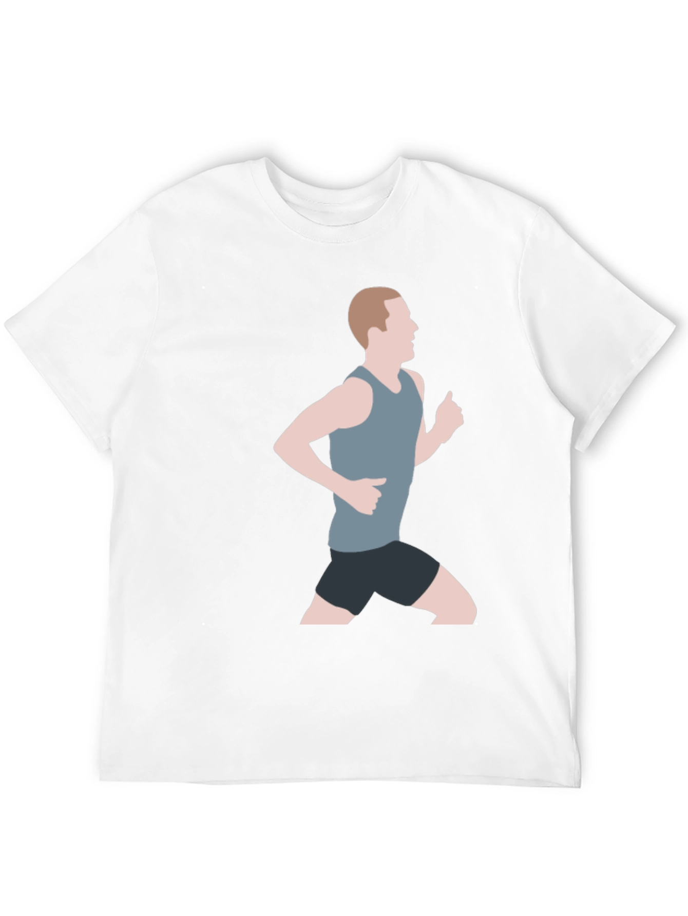 Black Tee with Runner Graphic