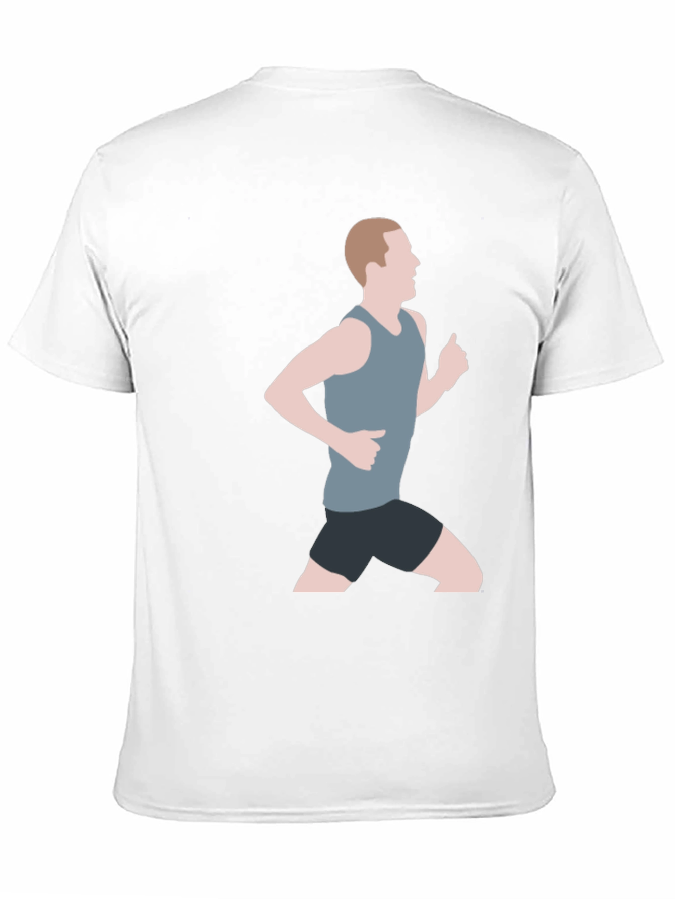 Black Tee with Runner Graphic