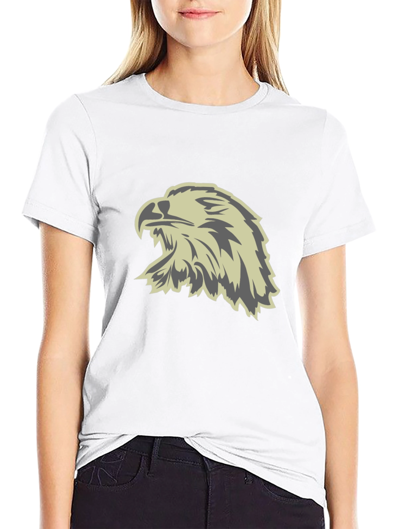 Bold Eagle Graphic Tee - Black