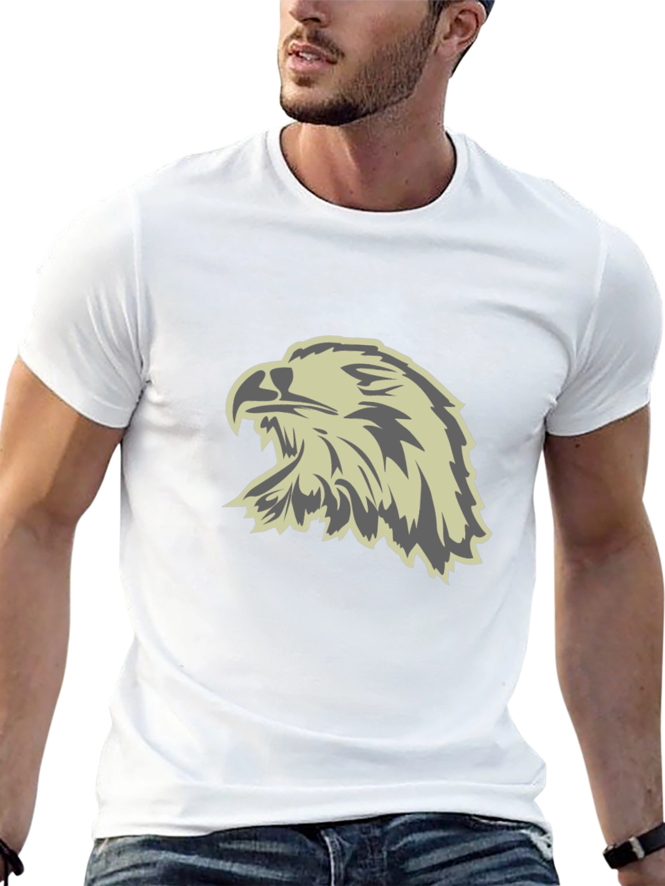 Bold Eagle Graphic Tee - Black