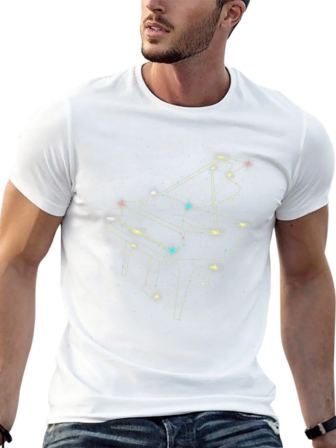 Piano Constellation Black T-Shirt