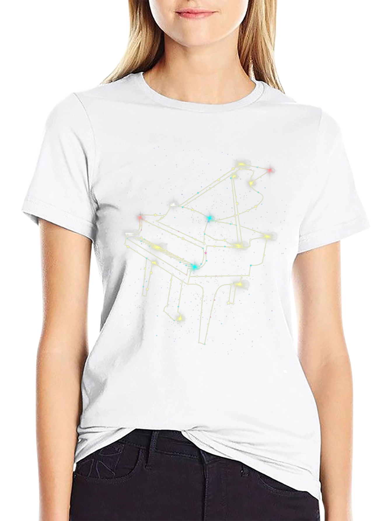 Piano Constellation Black T-Shirt