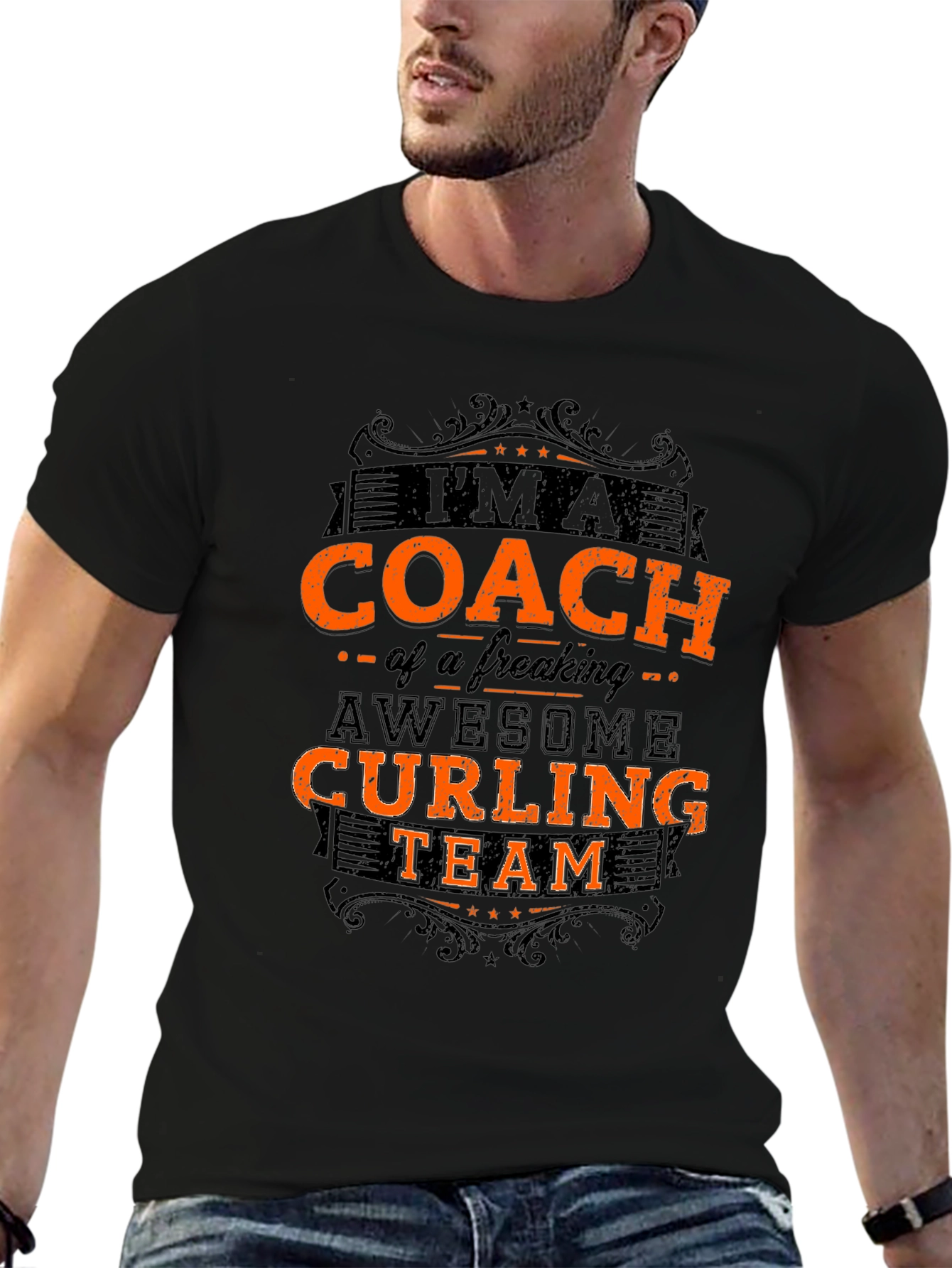 Curling Coach T-Shirt - Awesome Team Pride