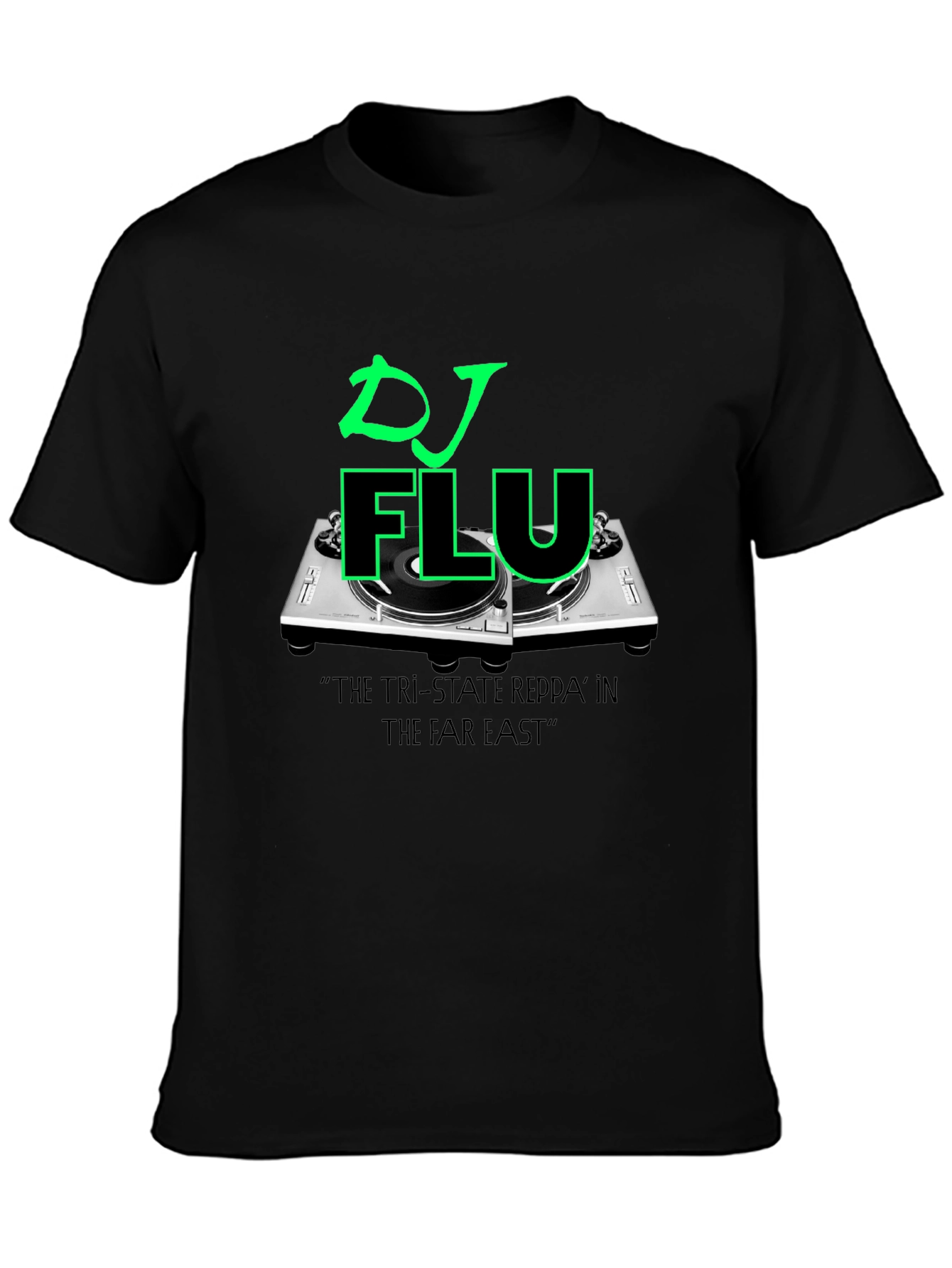 DJ FLU Graphic Tee - Turntable Design