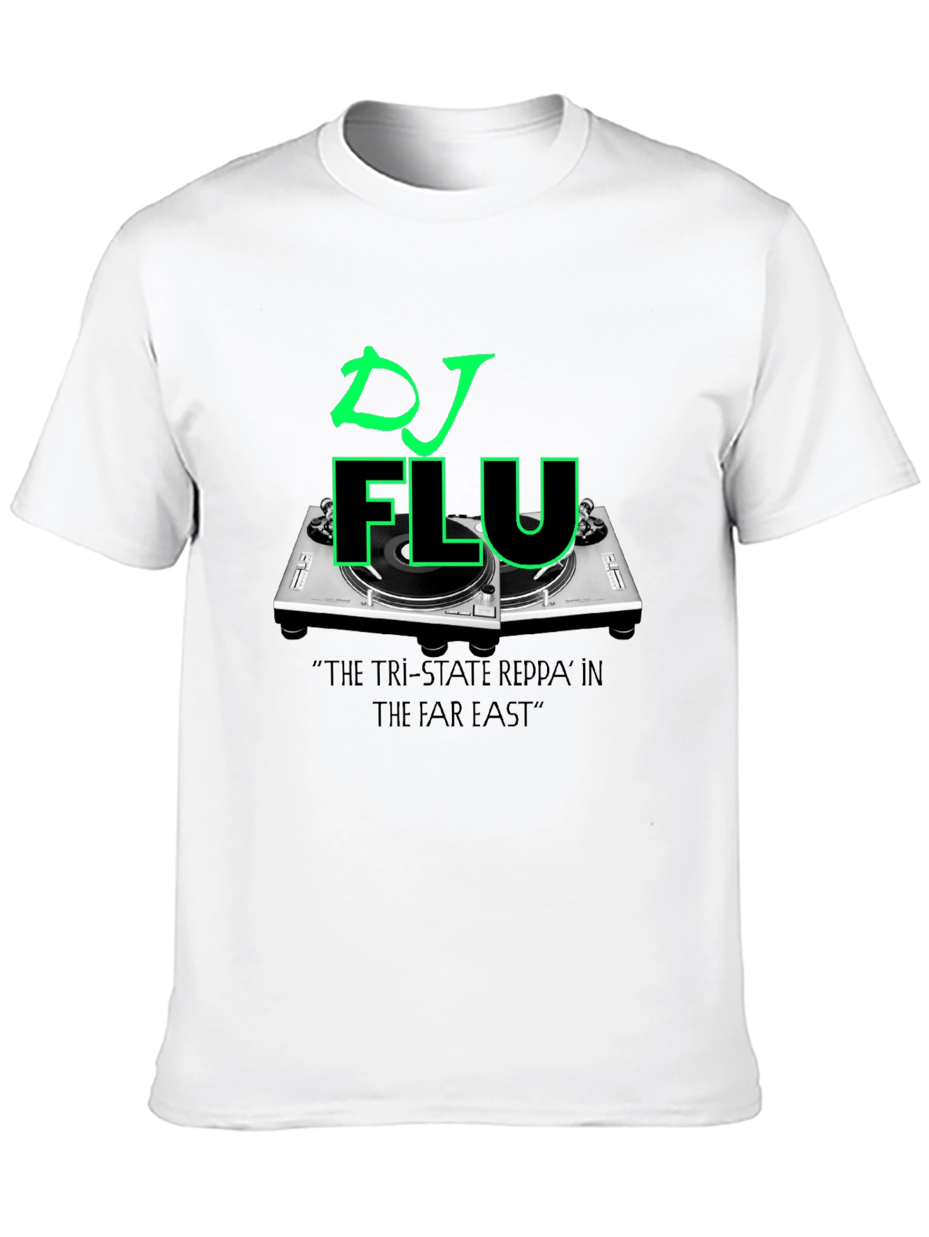 DJ FLU Graphic Tee - Turntable Design