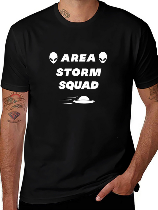 Area Storm Squad Graphic Tee - Black Cotton T-Shirt