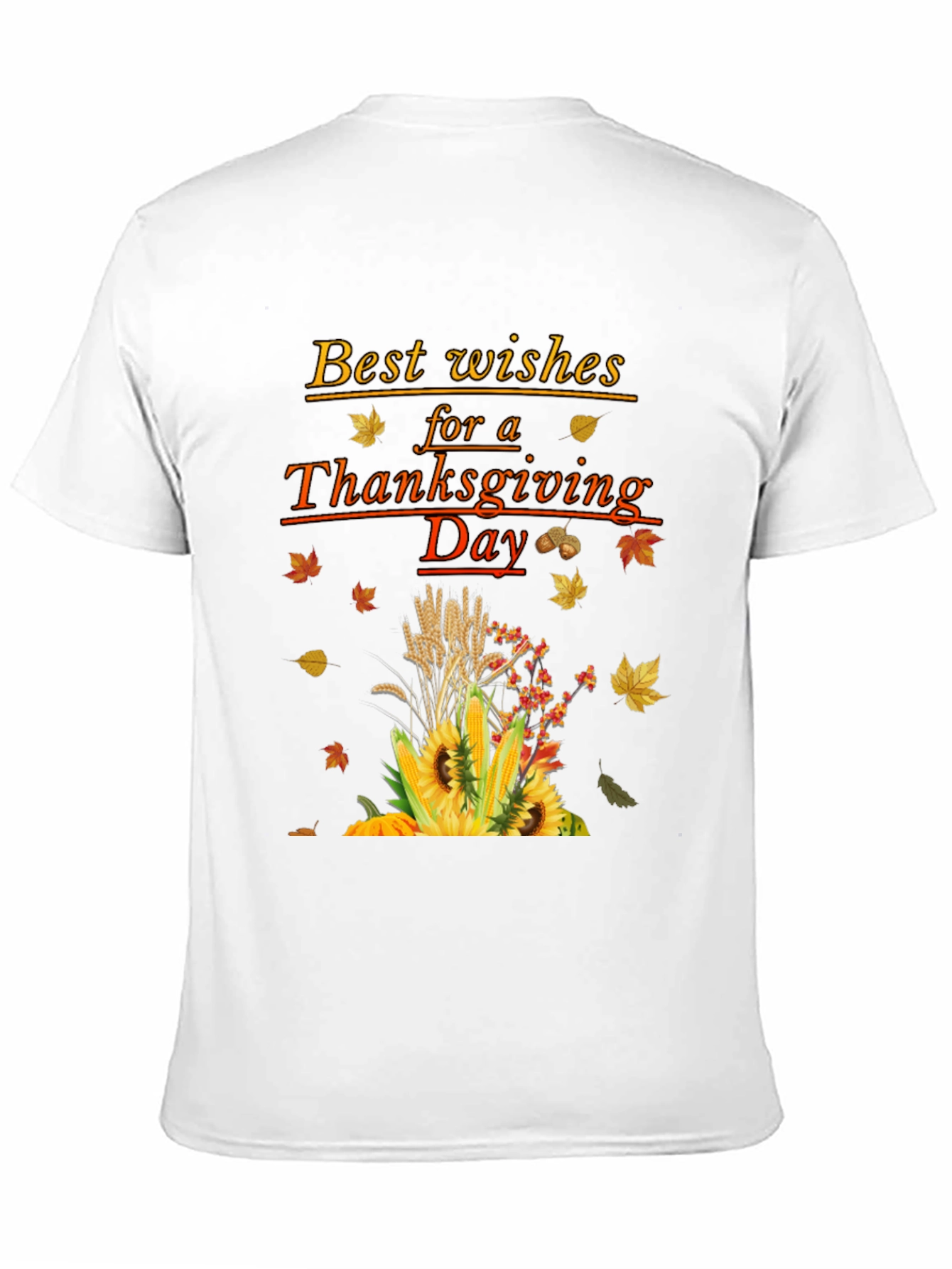 Thanksgiving Wishes T-Shirt - Fall Harvest Design