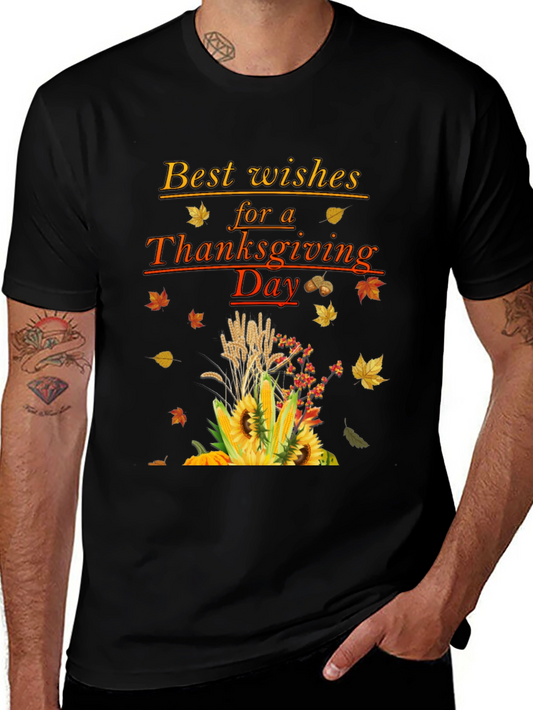 Thanksgiving Wishes T-Shirt - Fall Harvest Design