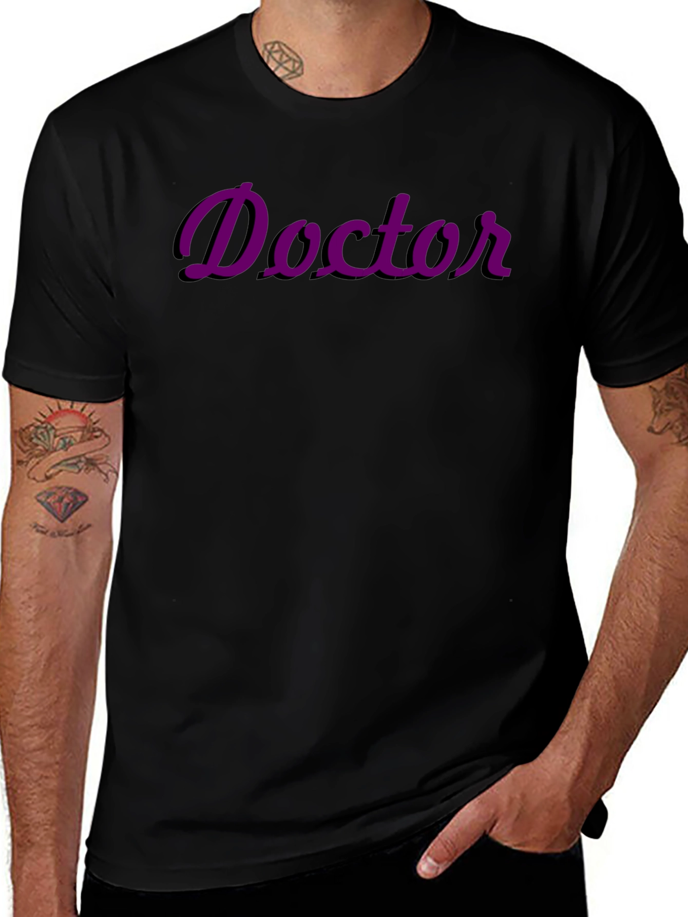 Doctor T-Shirt - Stylish Purple Graphic Tee
