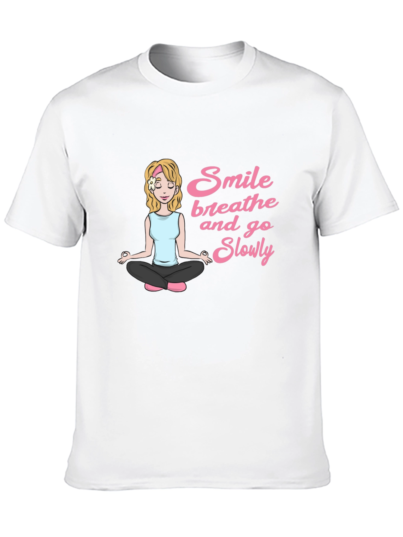 Smile Breathe and Go Slowly Black T-Shirt