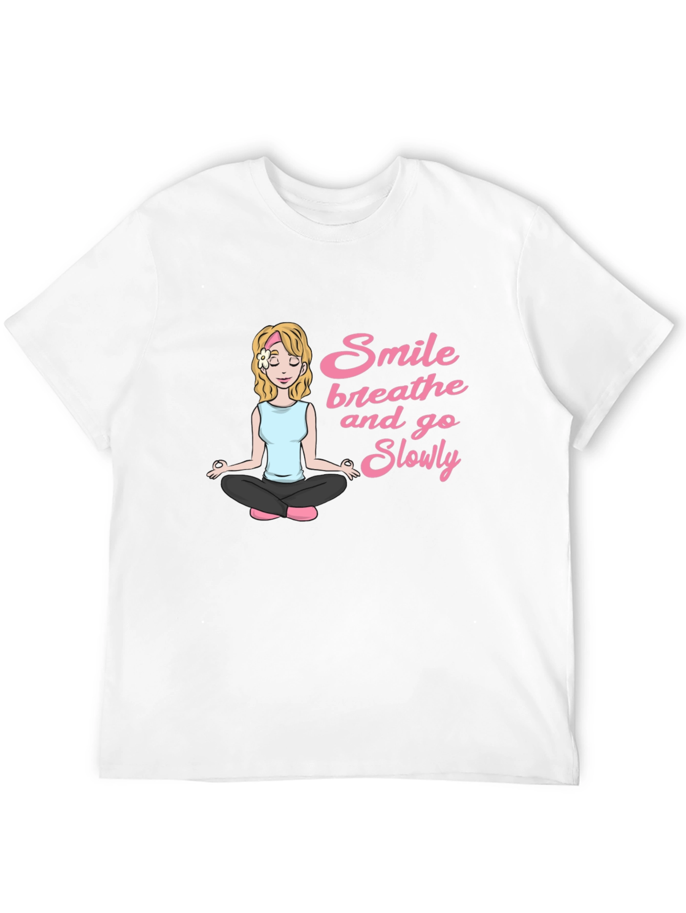 Smile Breathe and Go Slowly Black T-Shirt