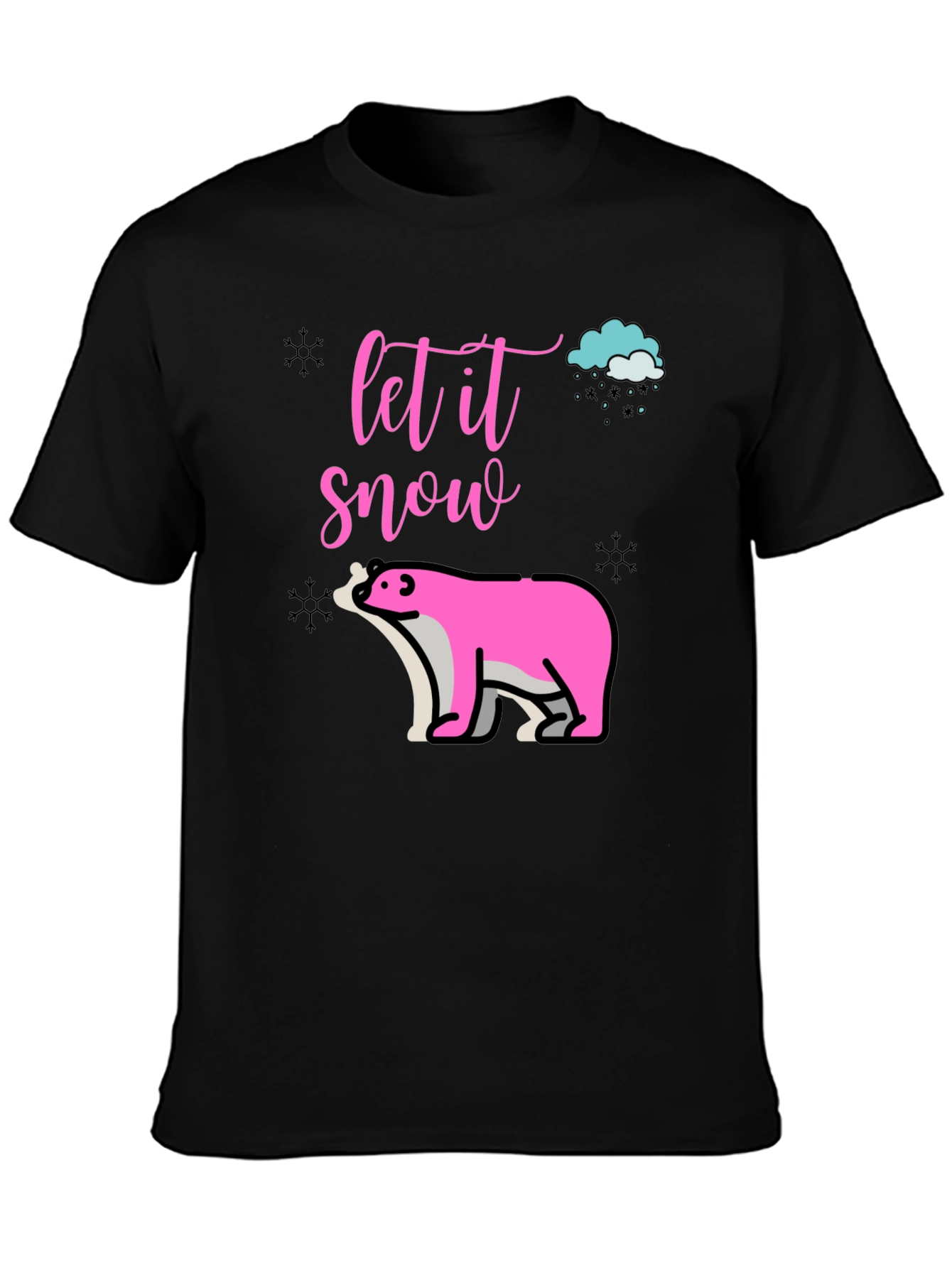 Let It Snow Black T-Shirt