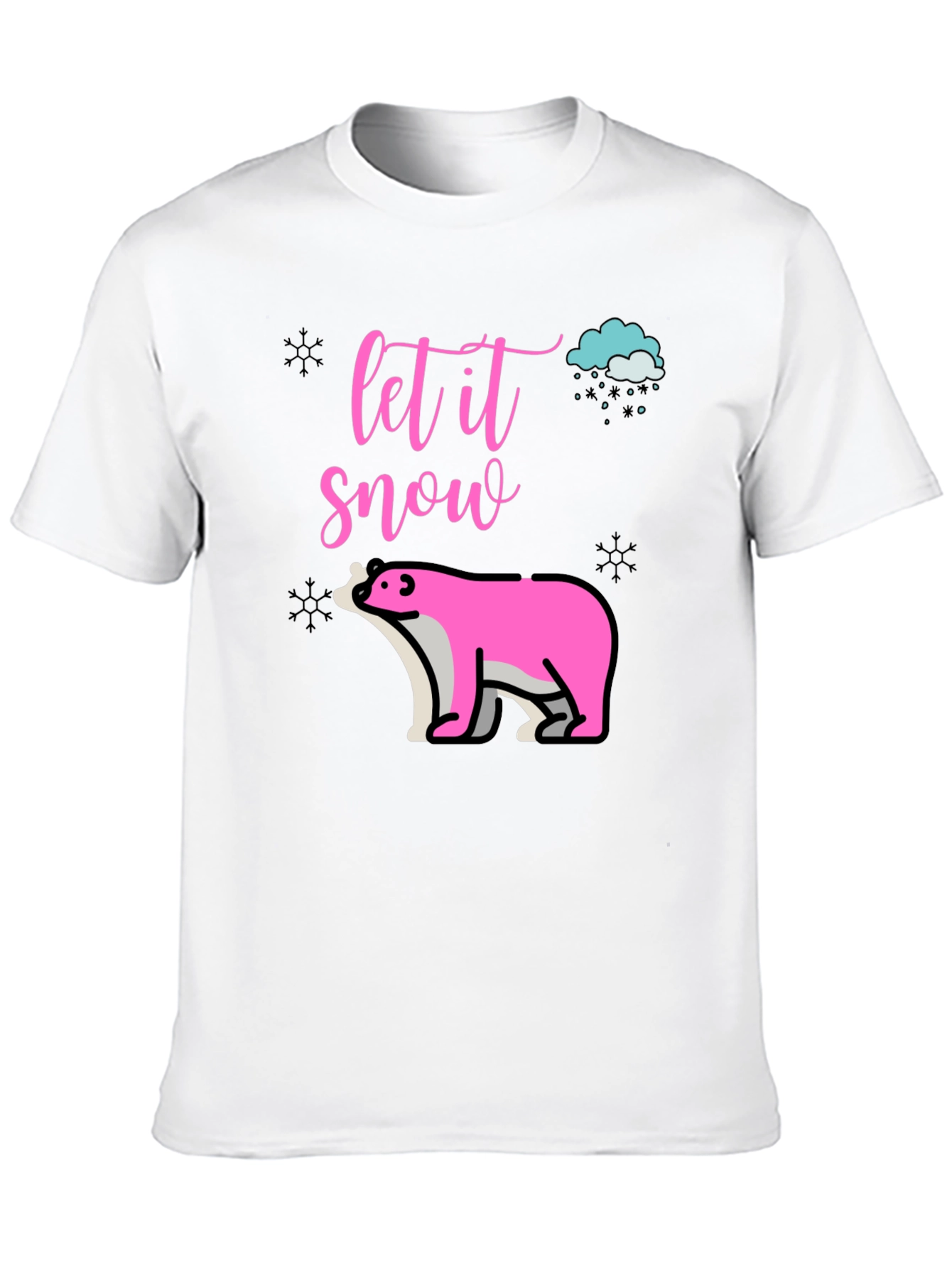 Let It Snow Black T-Shirt