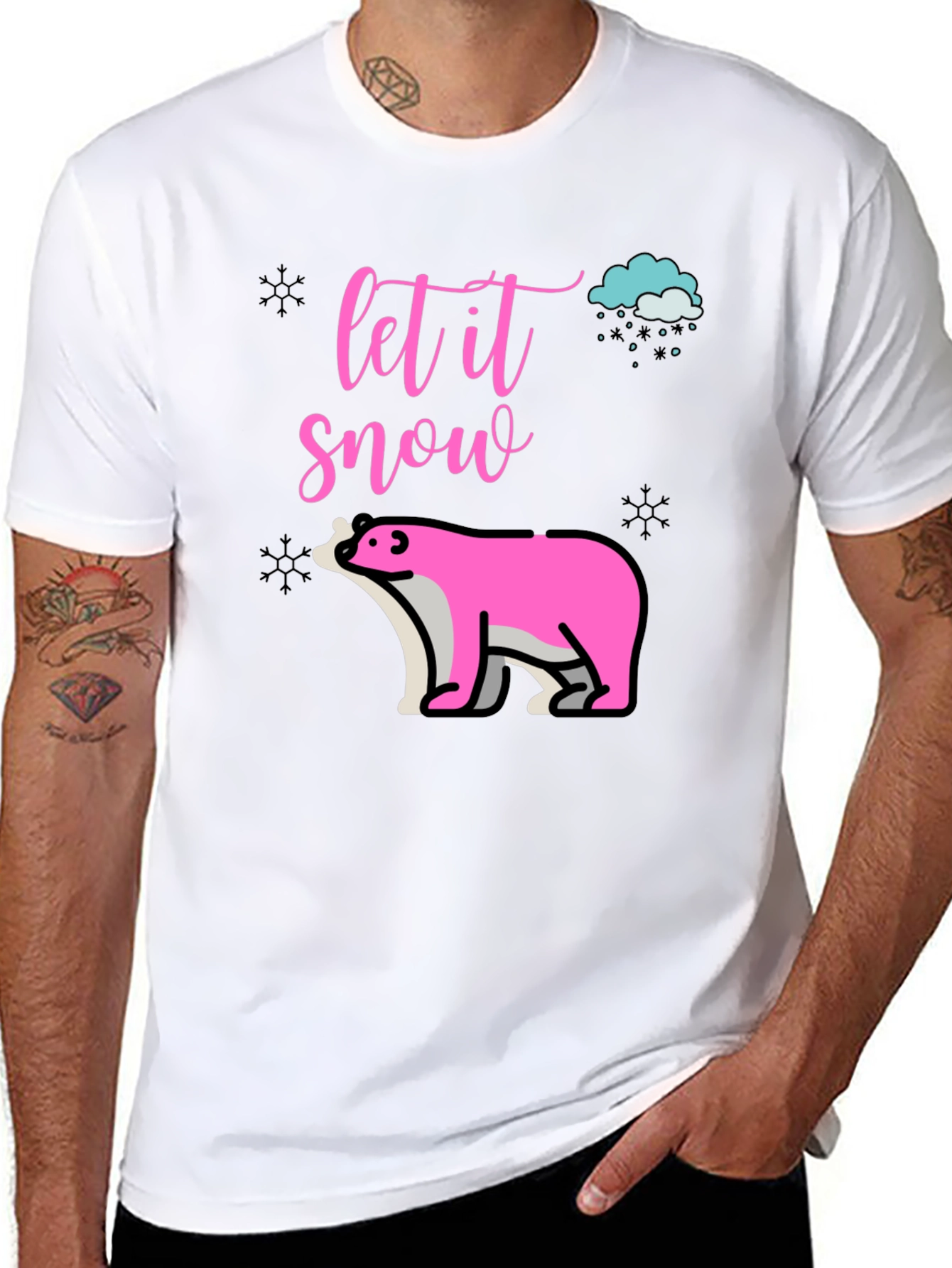 Let It Snow Black T-Shirt