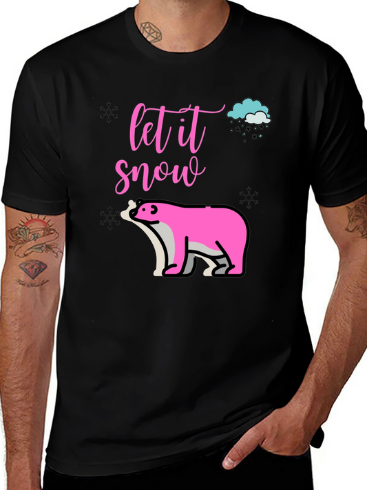 Let It Snow Black T-Shirt