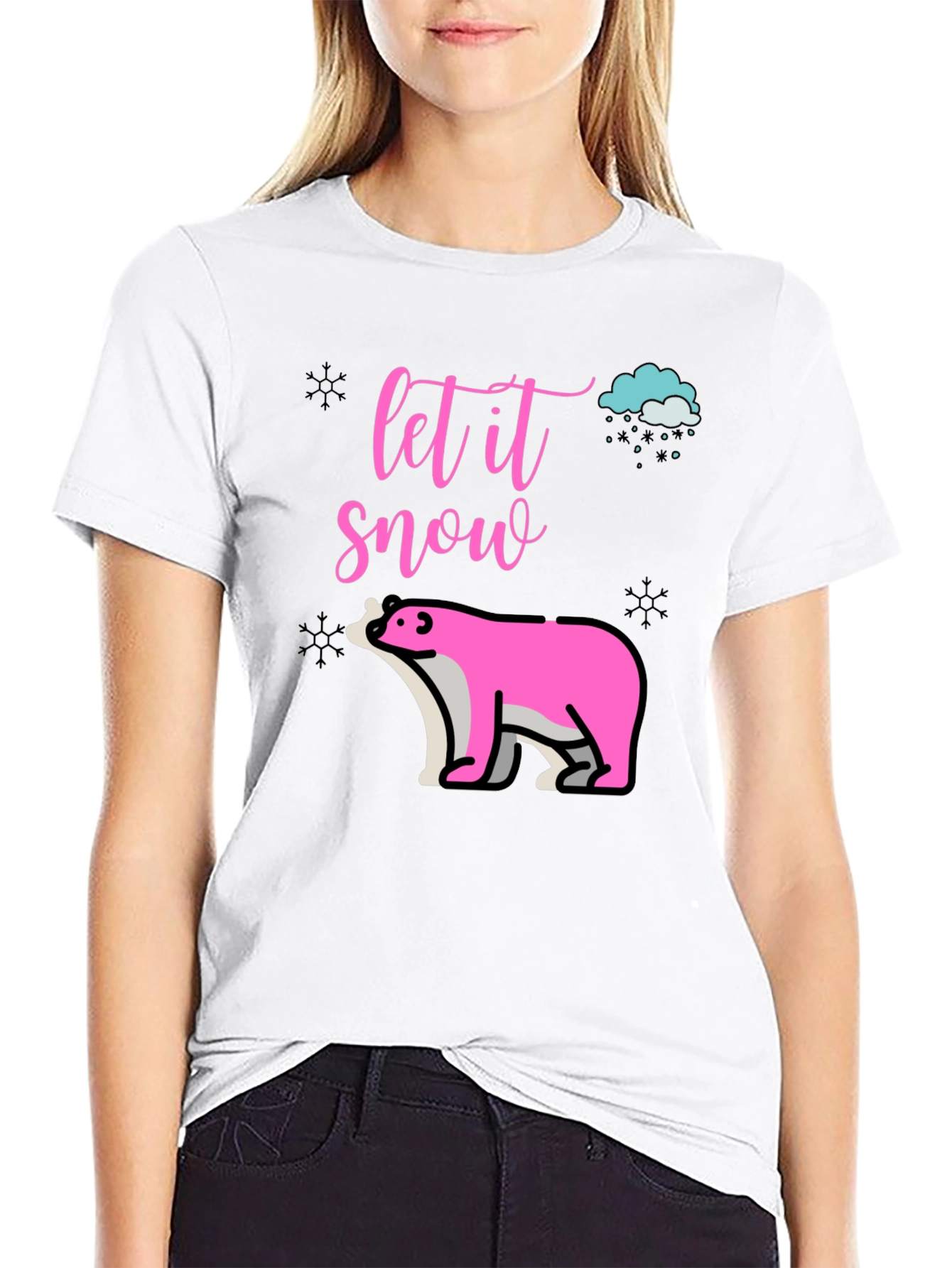Let It Snow Black T-Shirt