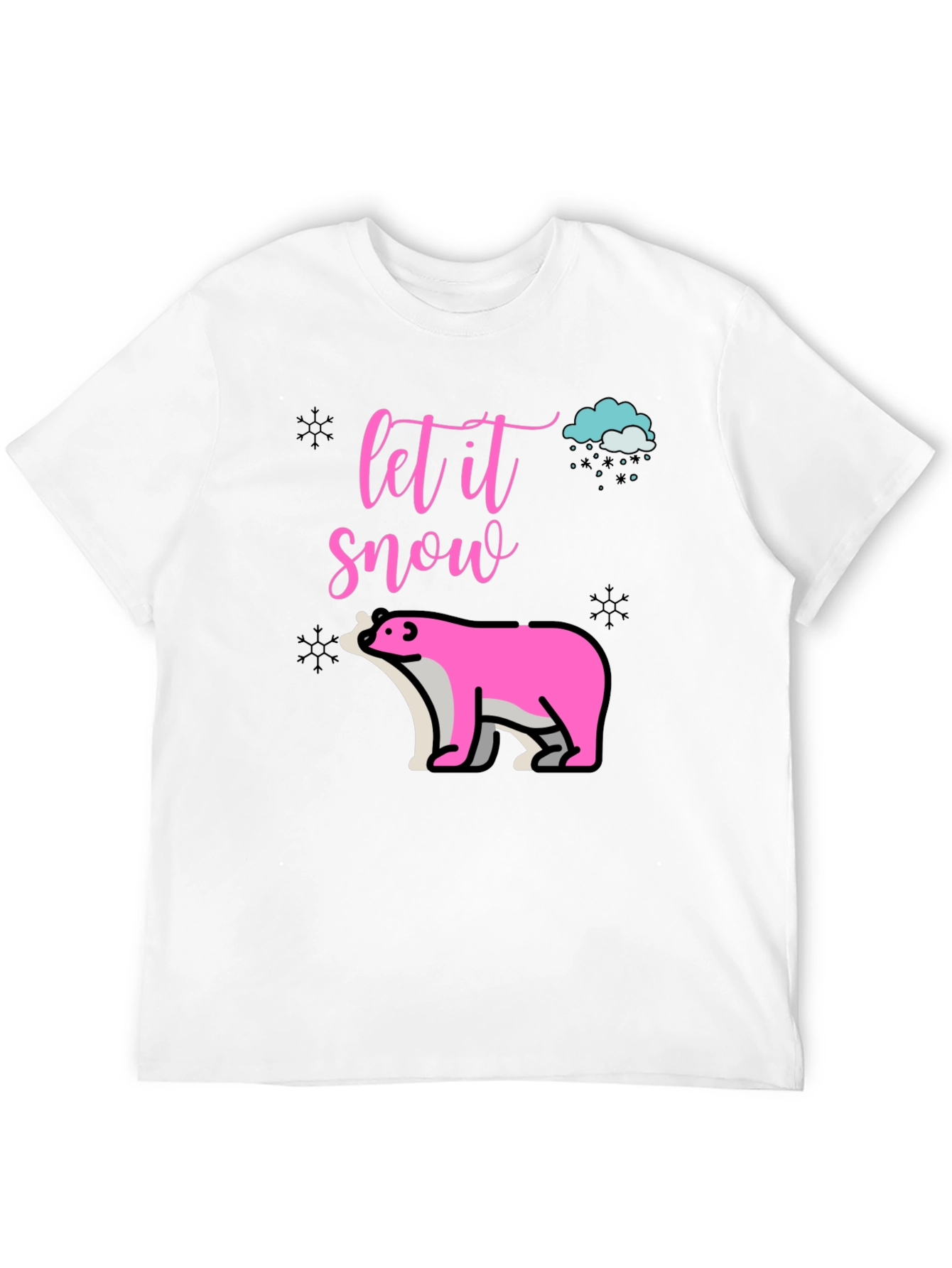 Let It Snow Black T-Shirt