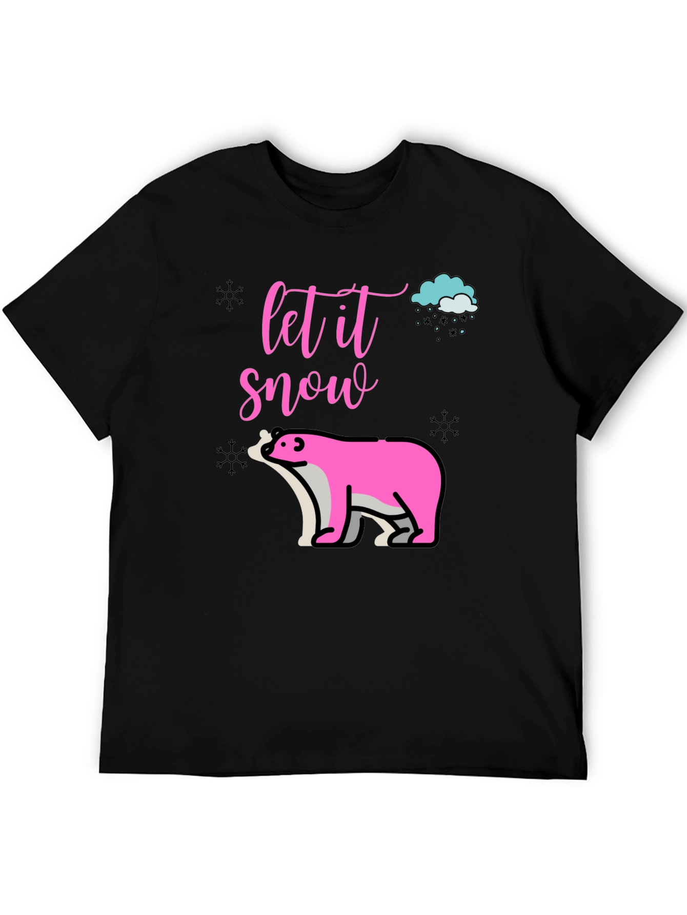 Let It Snow Black T-Shirt