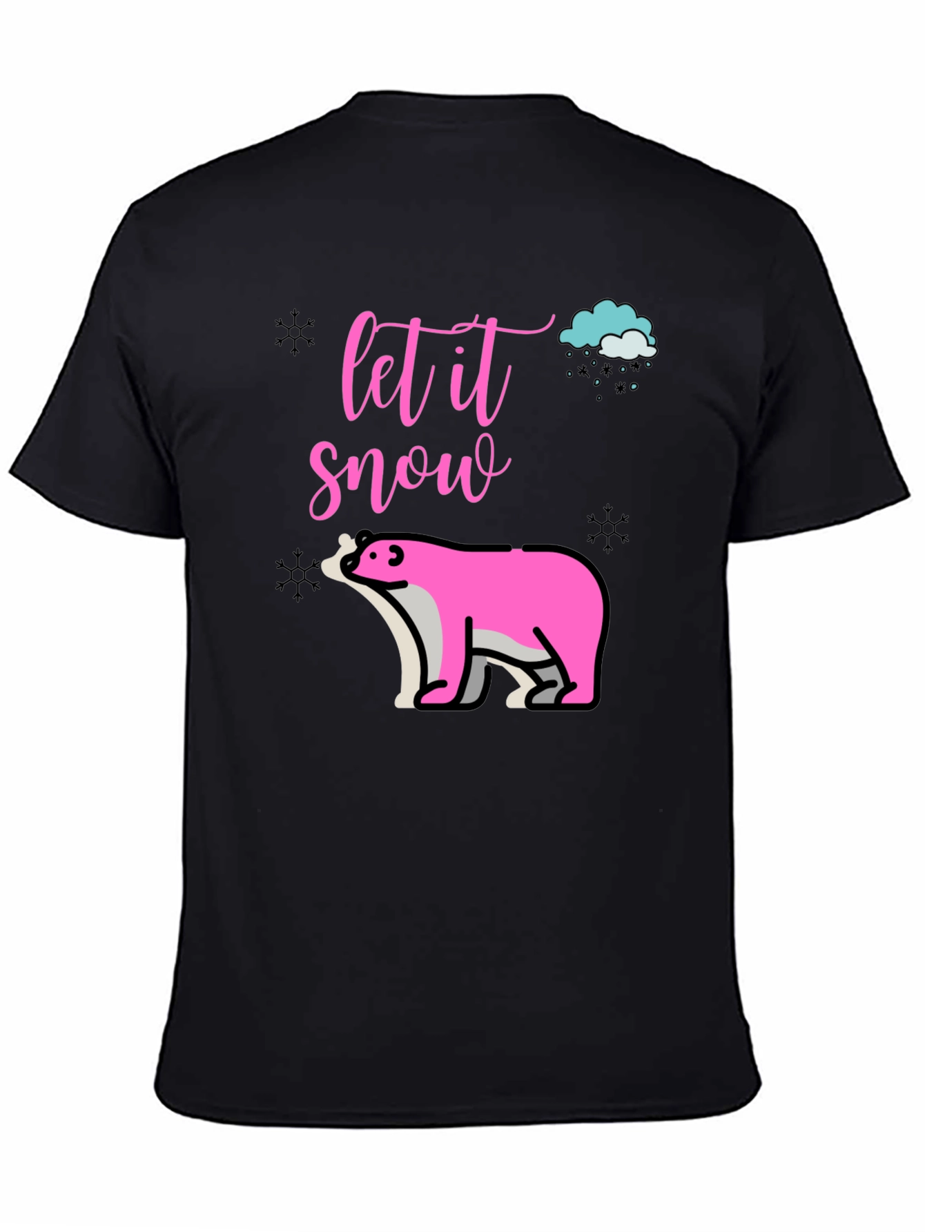 Let It Snow Black T-Shirt