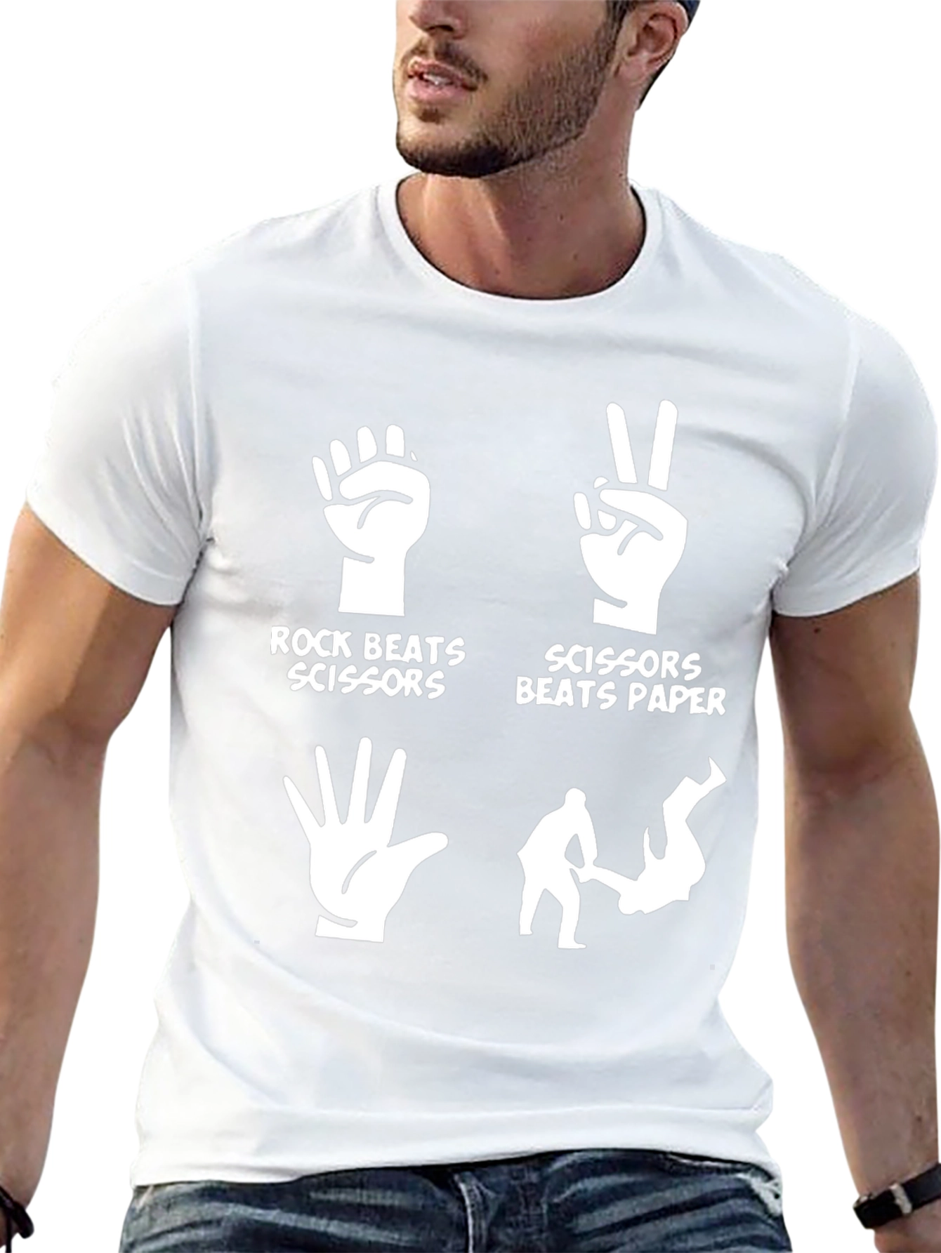 Rock Paper Scissors Graphic T-Shirt