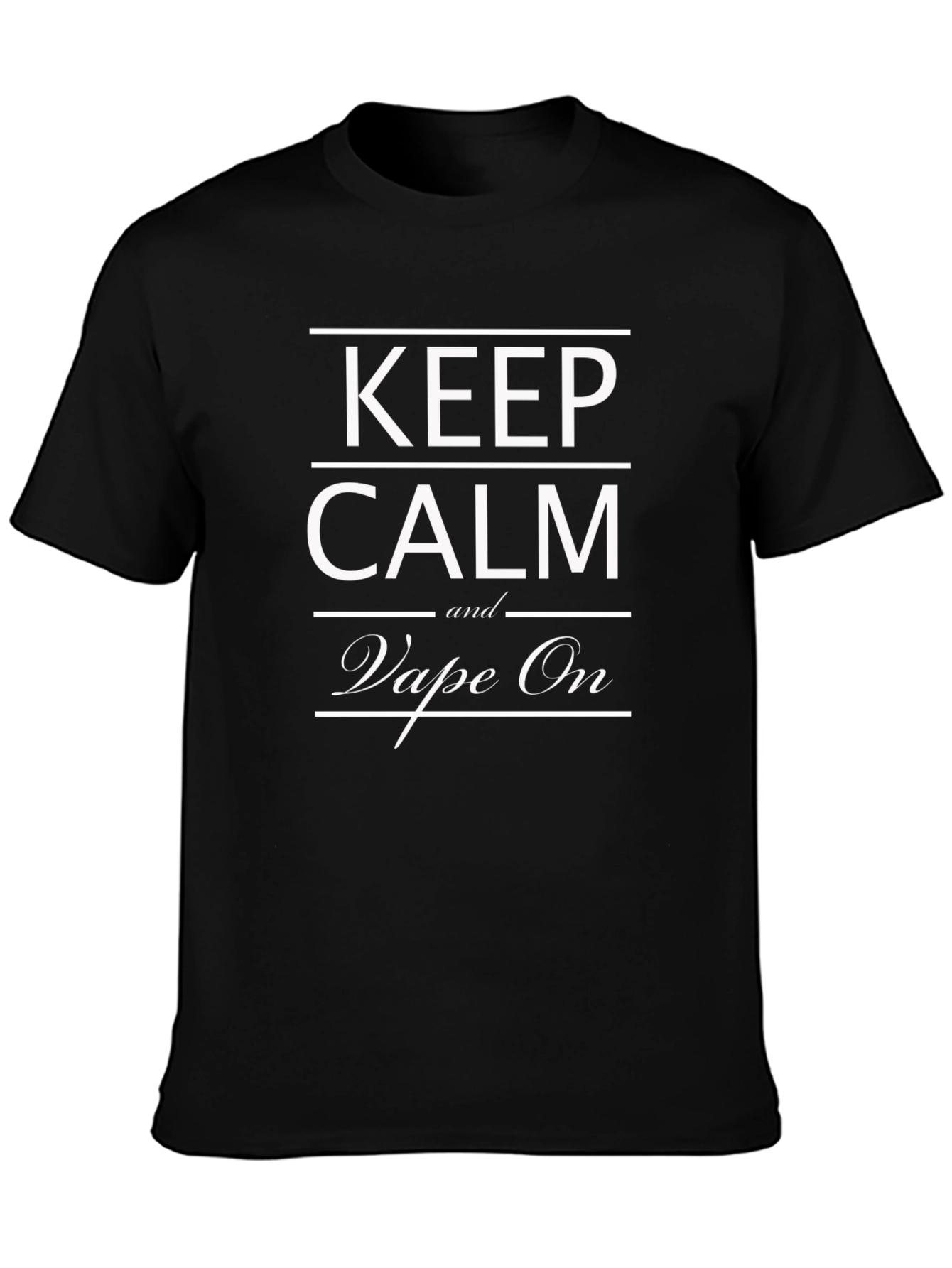 Keep Calm and Vape On Black T-Shirt