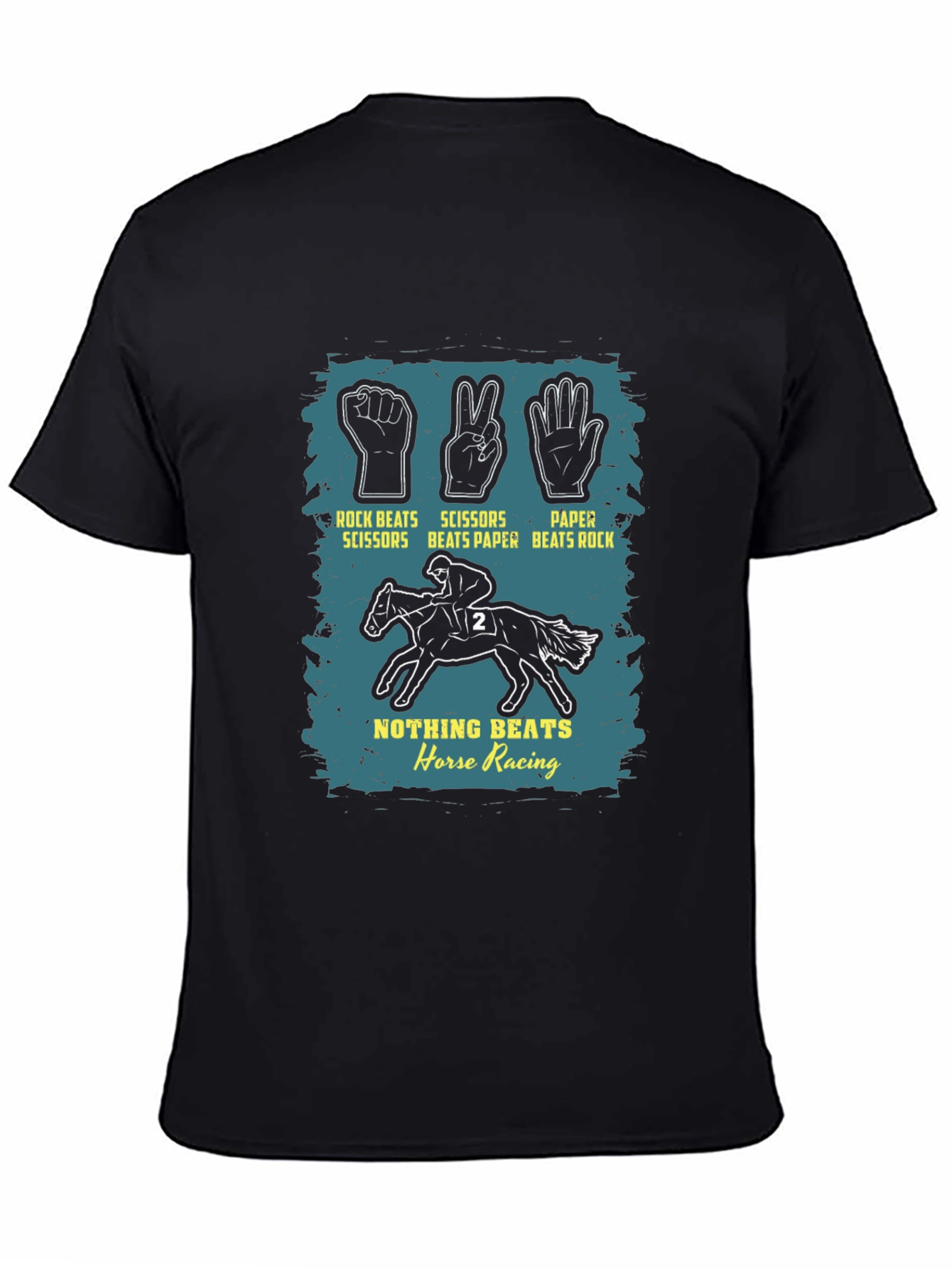 Rock Paper Scissors Horse Racing Graphic Tee