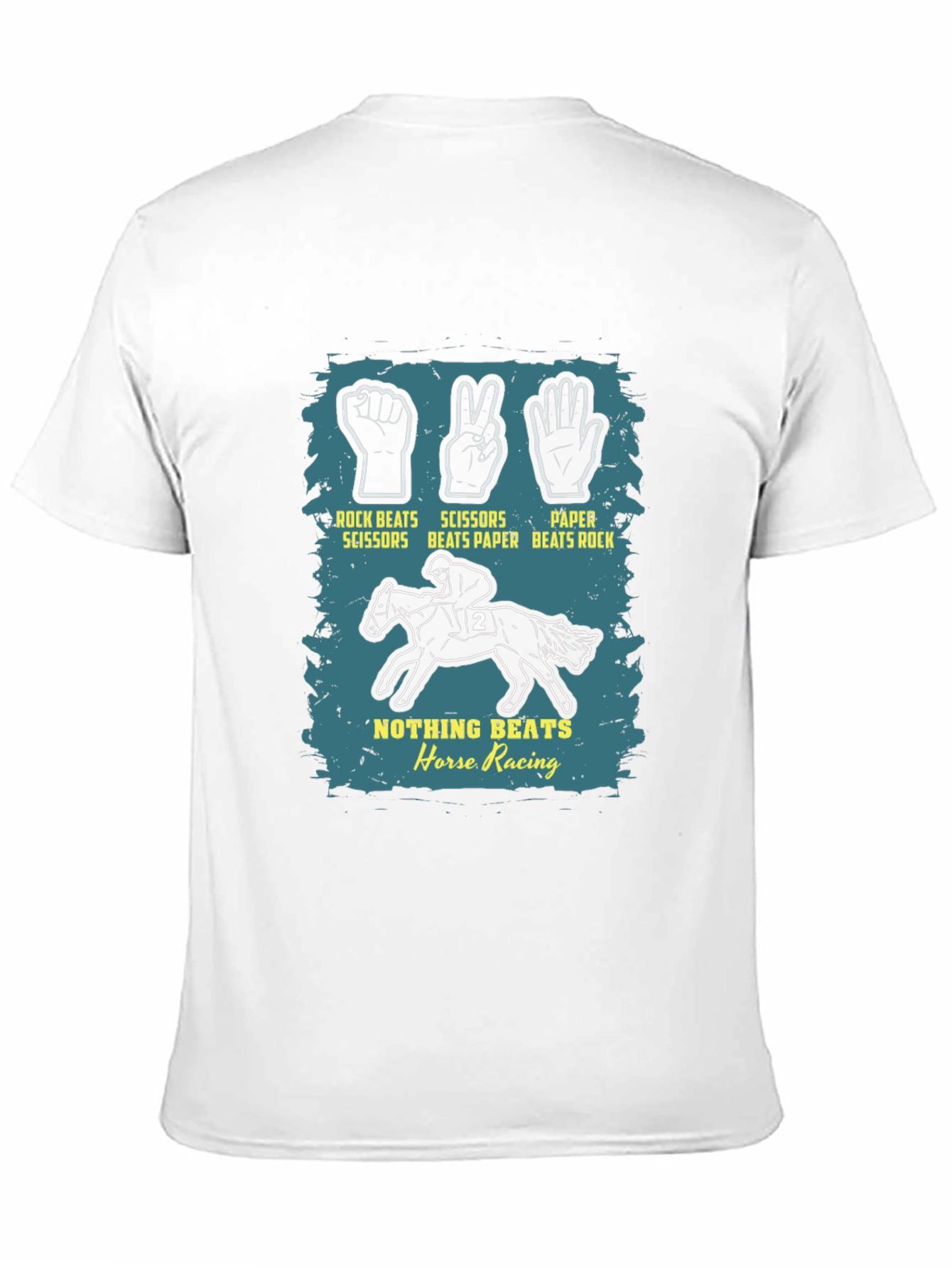 Rock Paper Scissors Horse Racing Graphic Tee