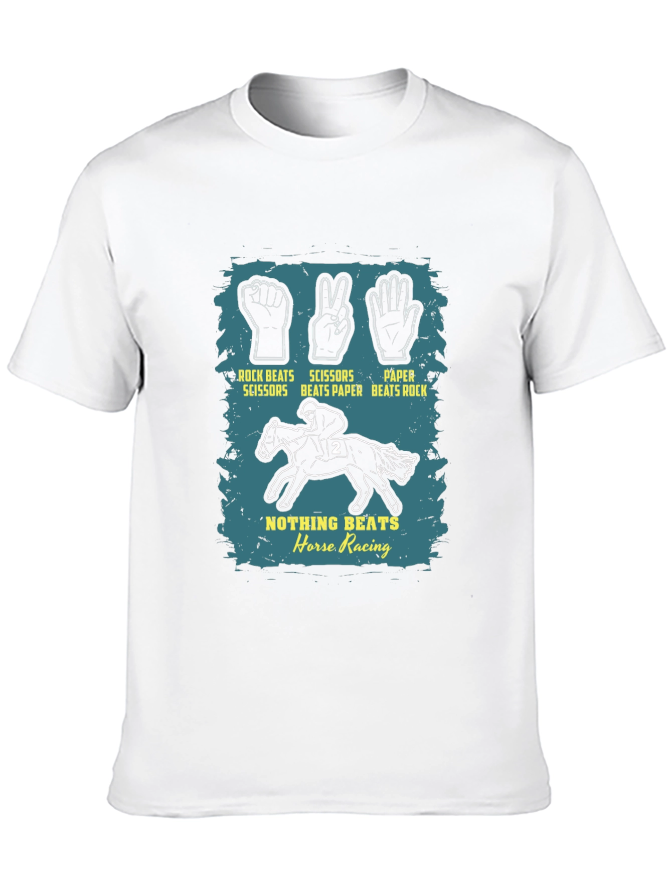 Rock Paper Scissors Horse Racing Graphic Tee